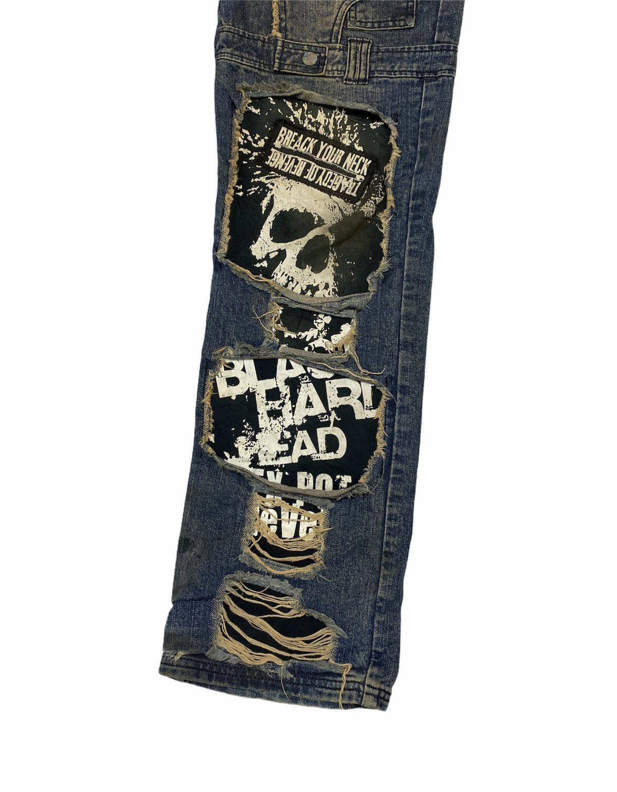 Japanese Brand × Vintage SexPot Revenge Over Distressed Patchwork Patches Punk Denim Size US 30 / EU 46 - 6 Thumbnail