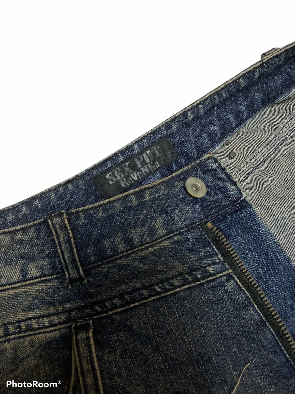 Japanese Brand × Vintage SexPot Revenge Over Distressed Patchwork Patches Punk Denim Size US 30 / EU 46 - 8 Thumbnail