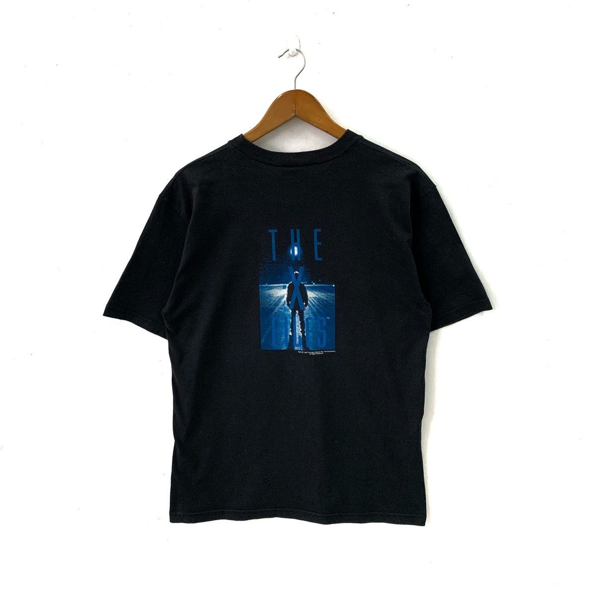 image of Movie x Vintage 90's The X Files Tshirt in Black, Men's (Size Medium)