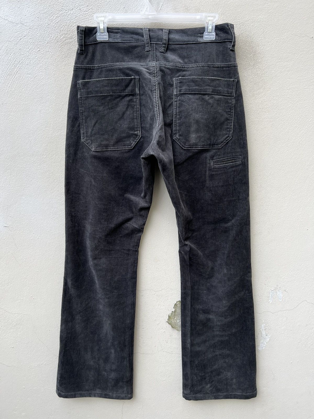 PPFM × Vintage Vintage PPFM Japan Fade Black Cord Stretch Flare Work Jeans Size US 30 / EU 46 - 13 Thumbnail