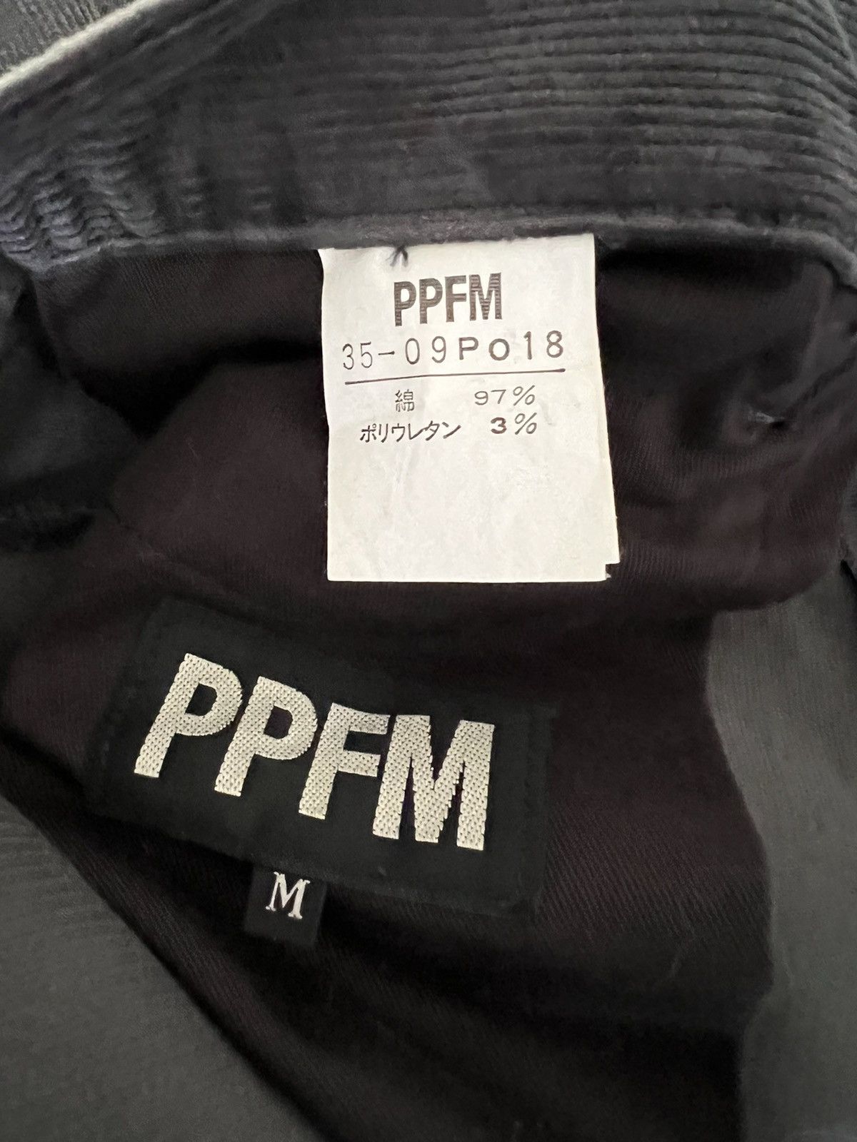 PPFM × Vintage Vintage PPFM Japan Fade Black Cord Stretch Flare Work Jeans Size US 30 / EU 46 - 19 Thumbnail