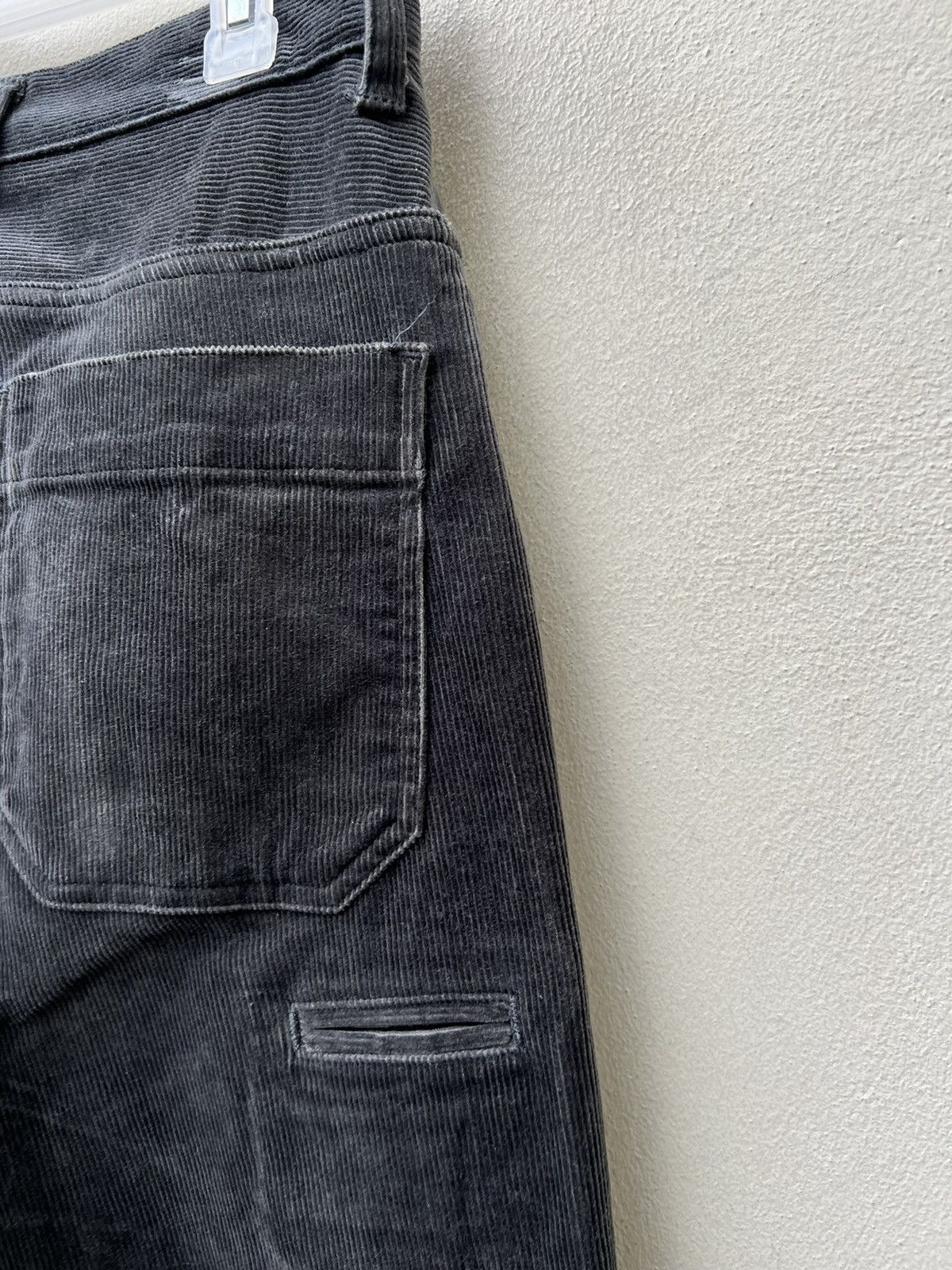 PPFM × Vintage Vintage PPFM Japan Fade Black Cord Stretch Flare Work Jeans Size US 30 / EU 46 - 17 Thumbnail