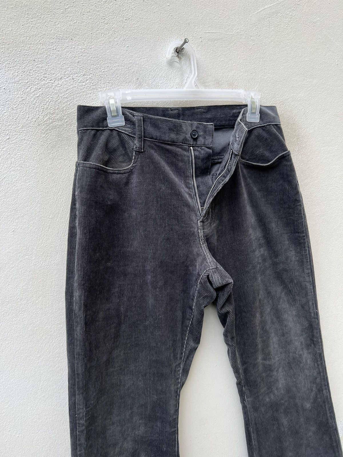 PPFM × Vintage Vintage PPFM Japan Fade Black Cord Stretch Flare Work Jeans Size US 30 / EU 46 - 9 Thumbnail
