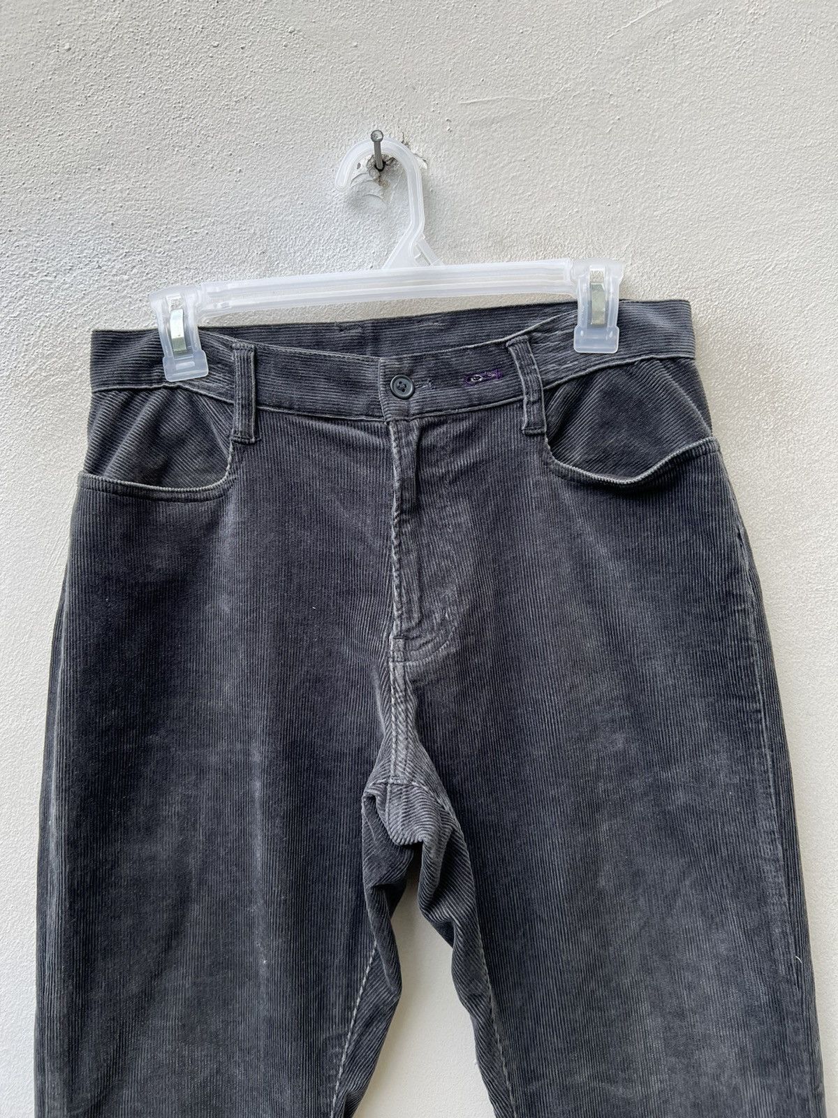 PPFM × Vintage Vintage PPFM Japan Fade Black Cord Stretch Flare Work Jeans Size US 30 / EU 46 - 7 Thumbnail