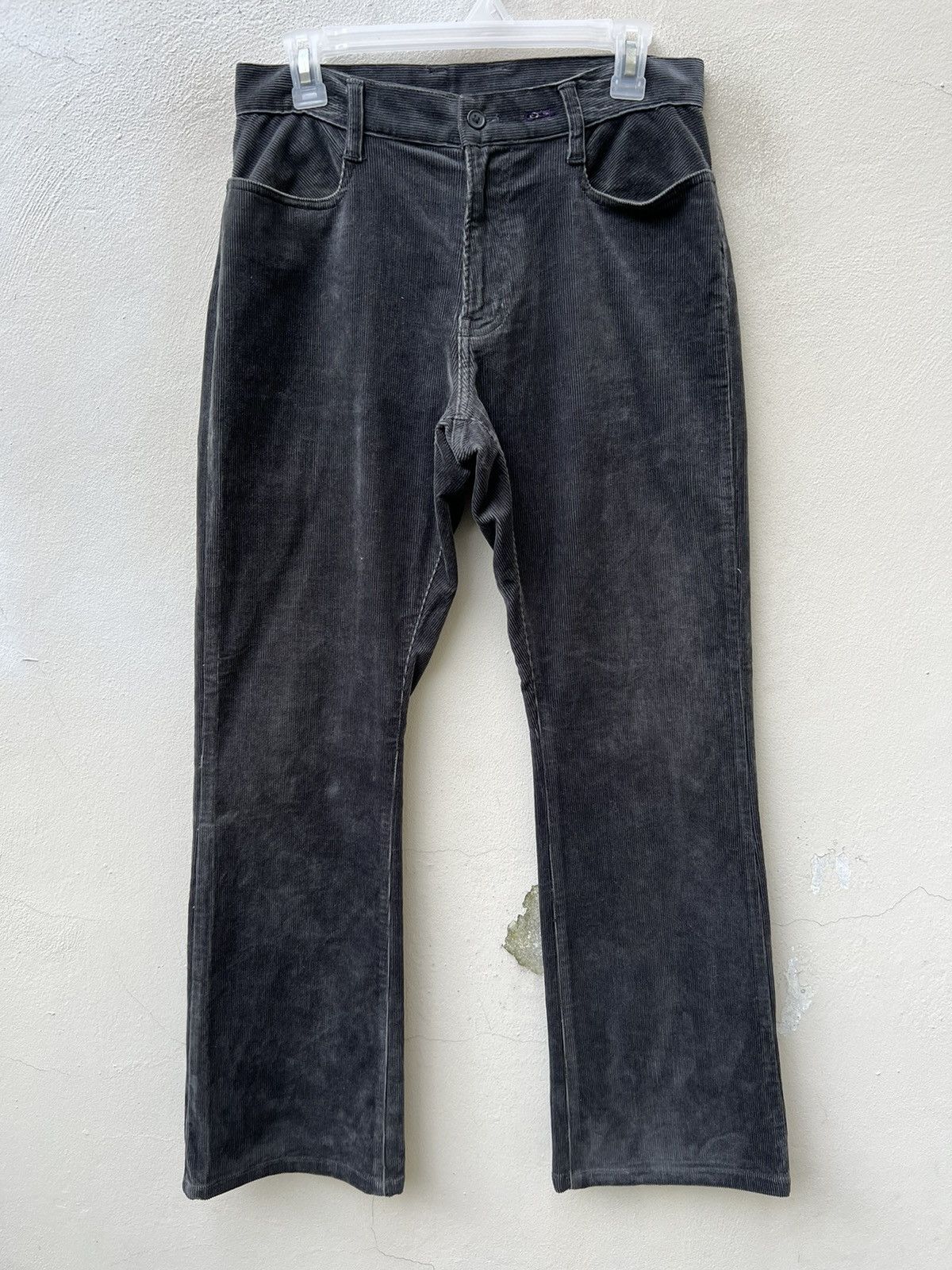 PPFM × Vintage Vintage PPFM Japan Fade Black Cord Stretch Flare Work Jeans Size US 30 / EU 46 - 6 Thumbnail