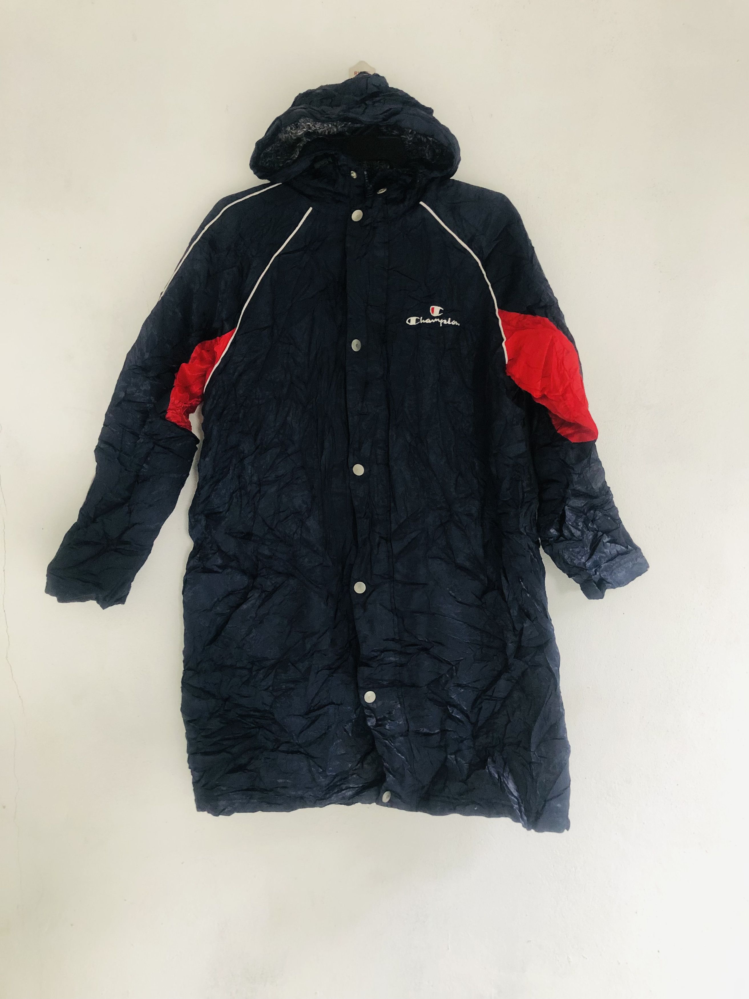 Champion × Japanese Brand Vintage Champion Long Jacket Travis Scott Style Size US M / EU 48-50 / 2 - 2 Thumbnail
