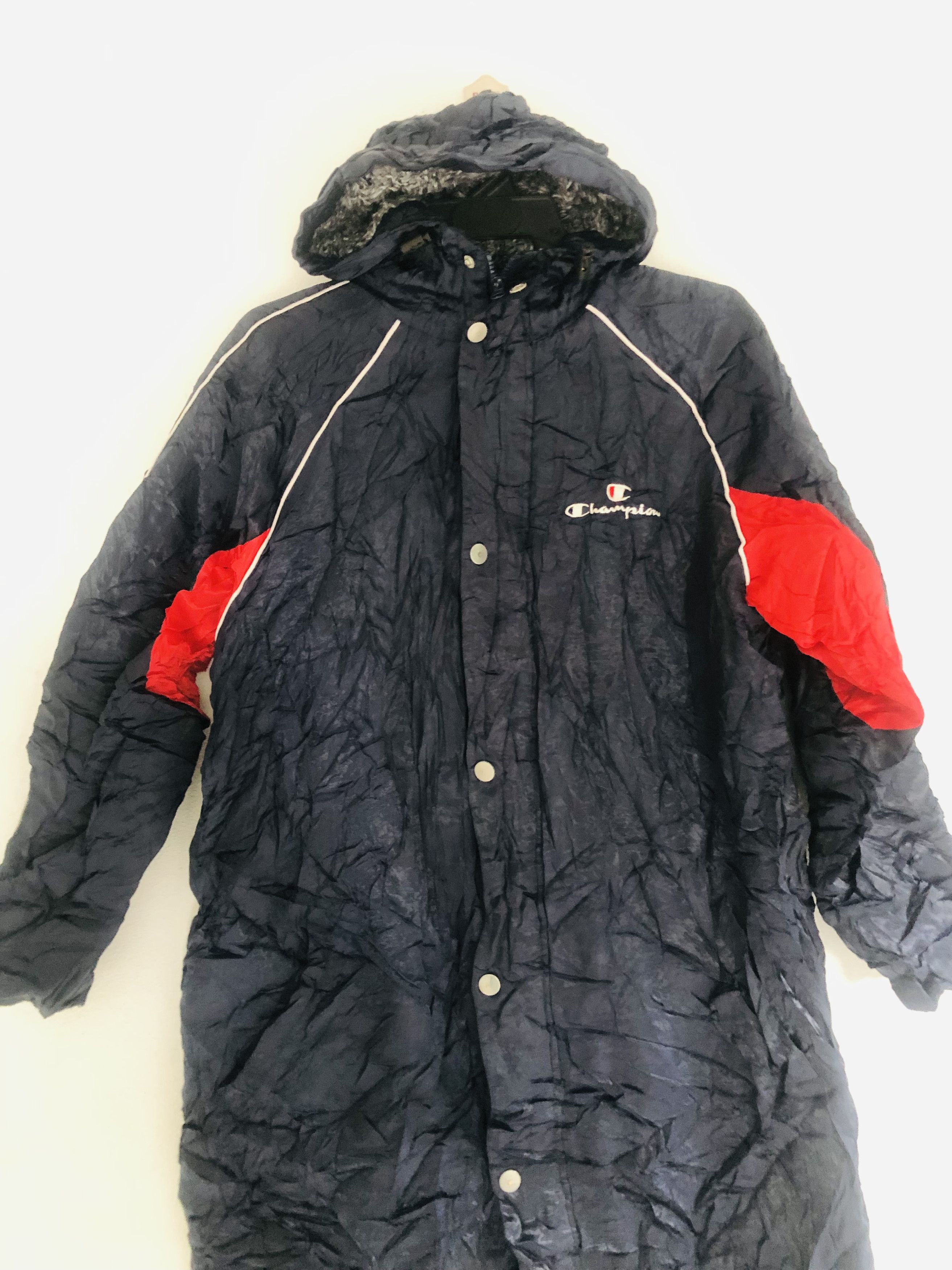 Champion × Japanese Brand Vintage Champion Long Jacket Travis Scott Style Size US M / EU 48-50 / 2 - 3 Thumbnail