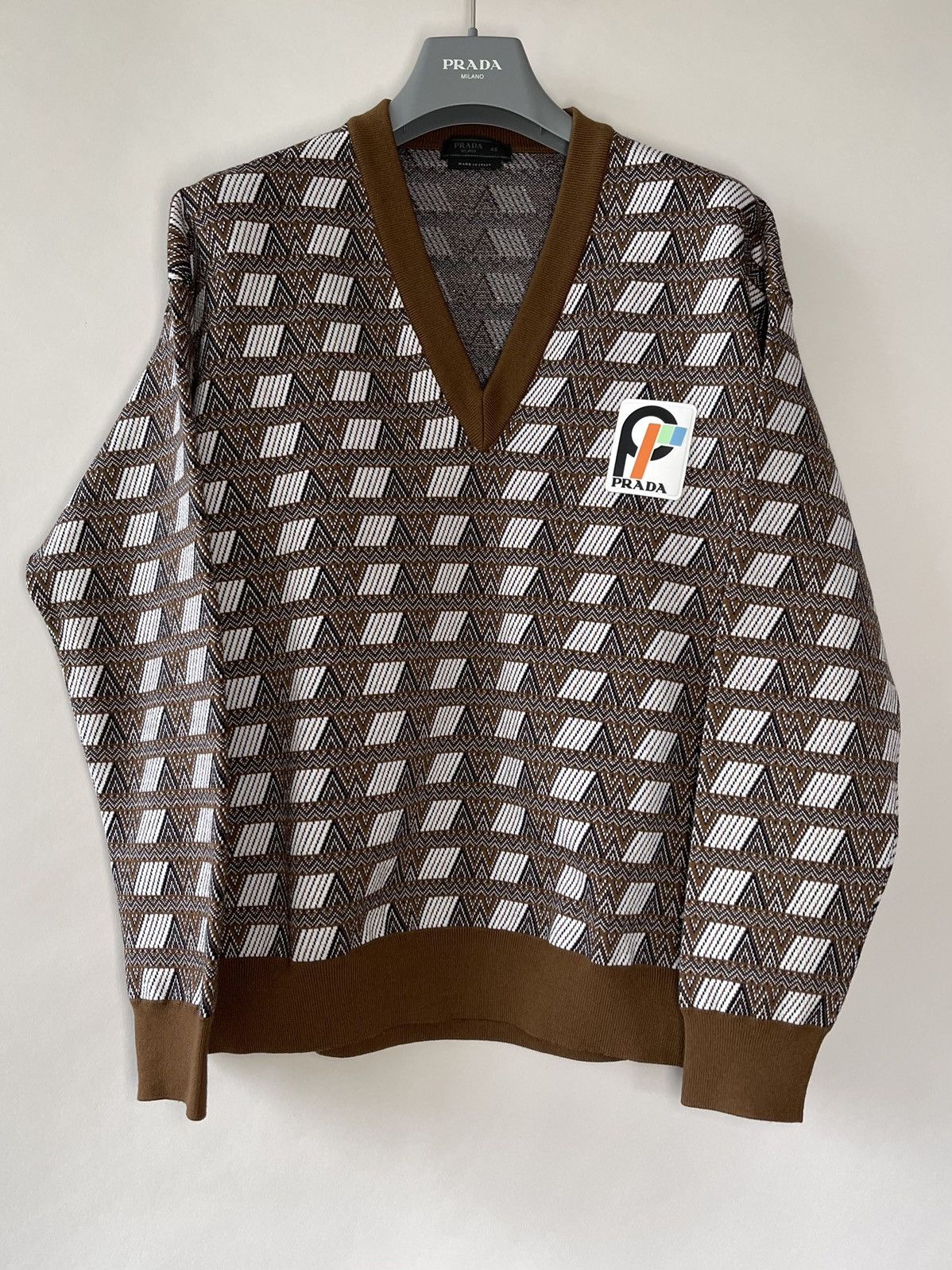 image of Prada Aw18 Jumper in Brown, Men's (Size Small)