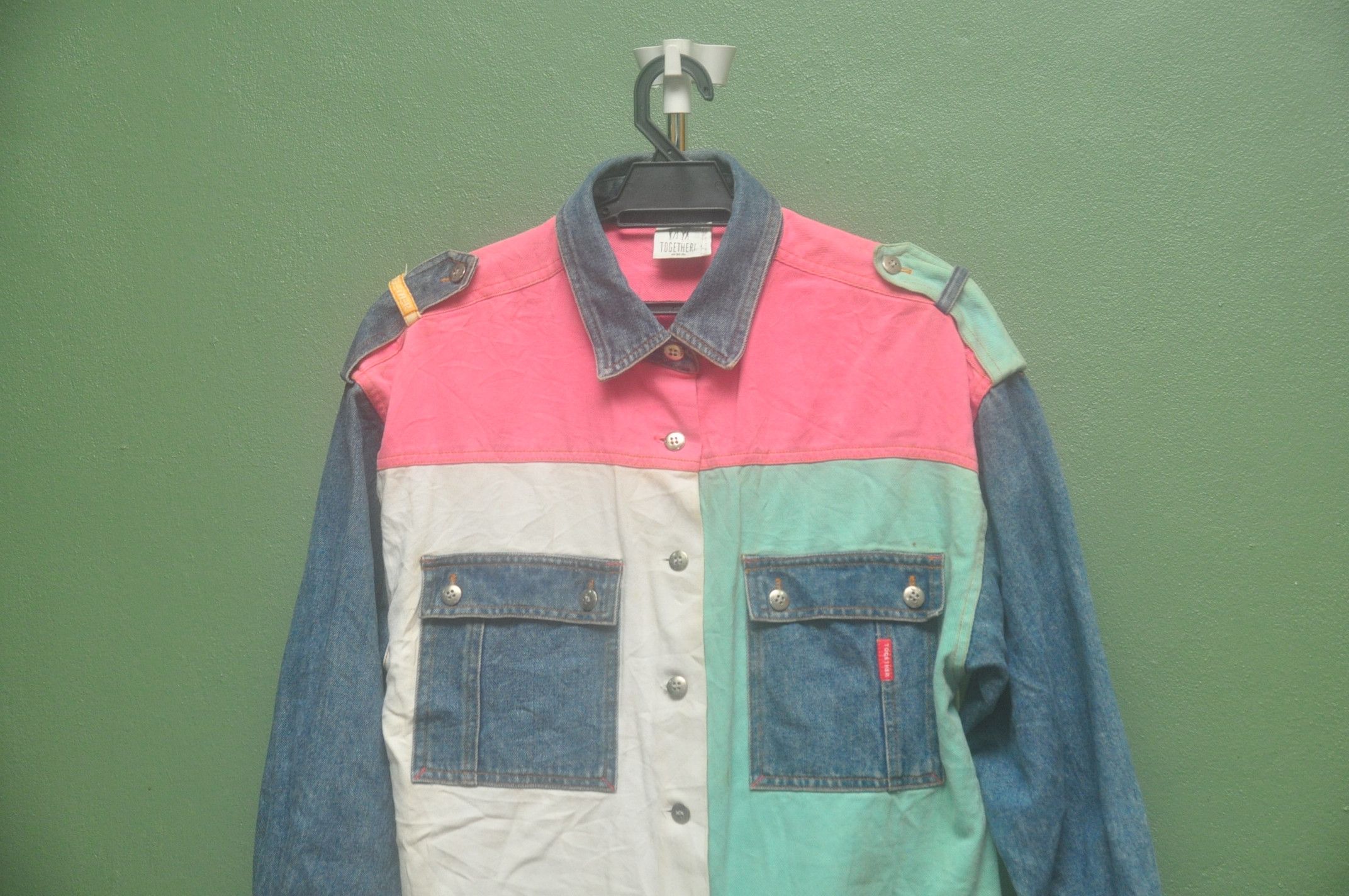 Japanese Brand × Vintage Vintage Together Colourful Designer Streetwear Fashion Style Size L / US 10 / IT 46 - 3 Thumbnail