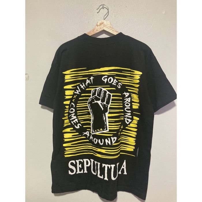 Vintage Vintage Sepultura Straight Hate Shirt 90s Large blue grape Grailed