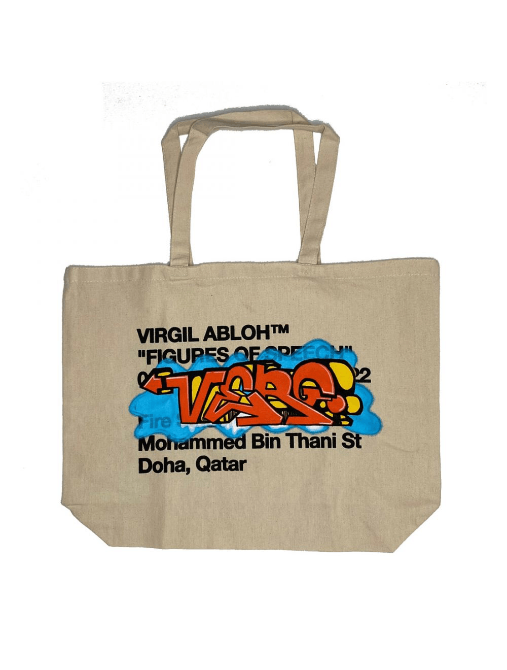image of Virgil Abloh X Qatar Museums Tote - Figures Of Speech in Natural Tan, Men's
