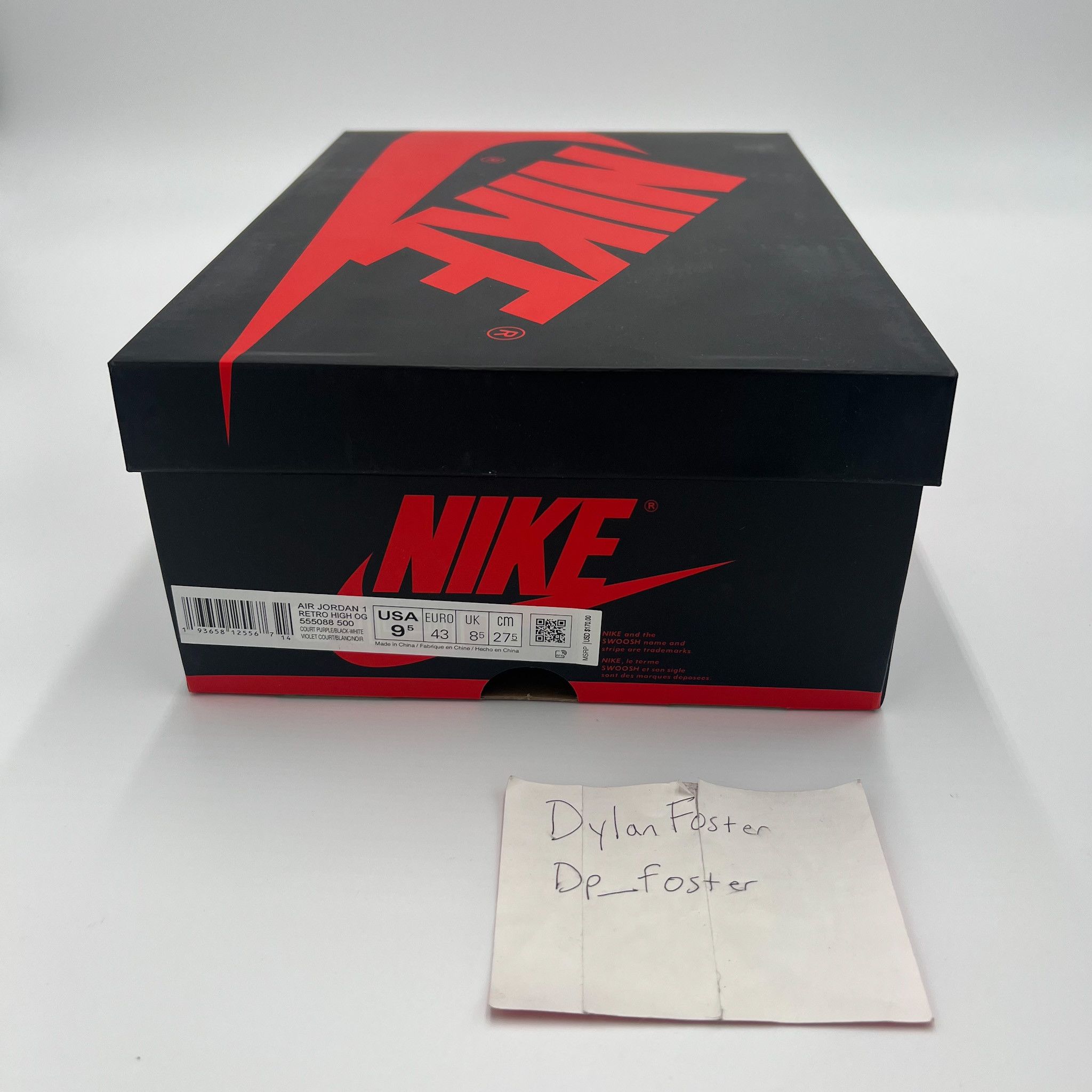 Jordan Brand Size 9.5 • Jordan 1 Retro High Court Purple White Size US 9.5 / EU 42-43 - 7 Thumbnail