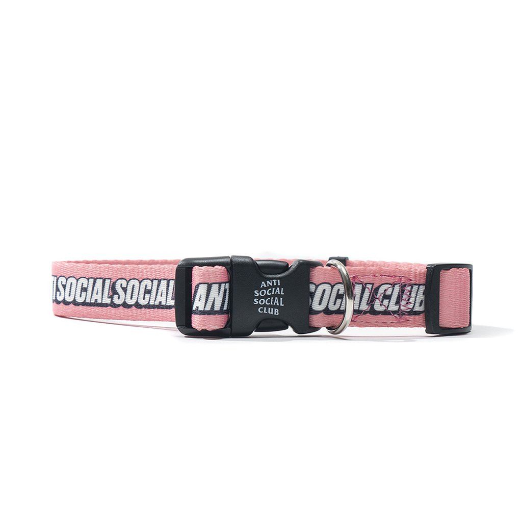 Anti Social Social Club DS ASSC Blocked White Logo VVS Pink Dog Pet Collar BAPE FOG Size ONE SIZE - 2 Thumbnail