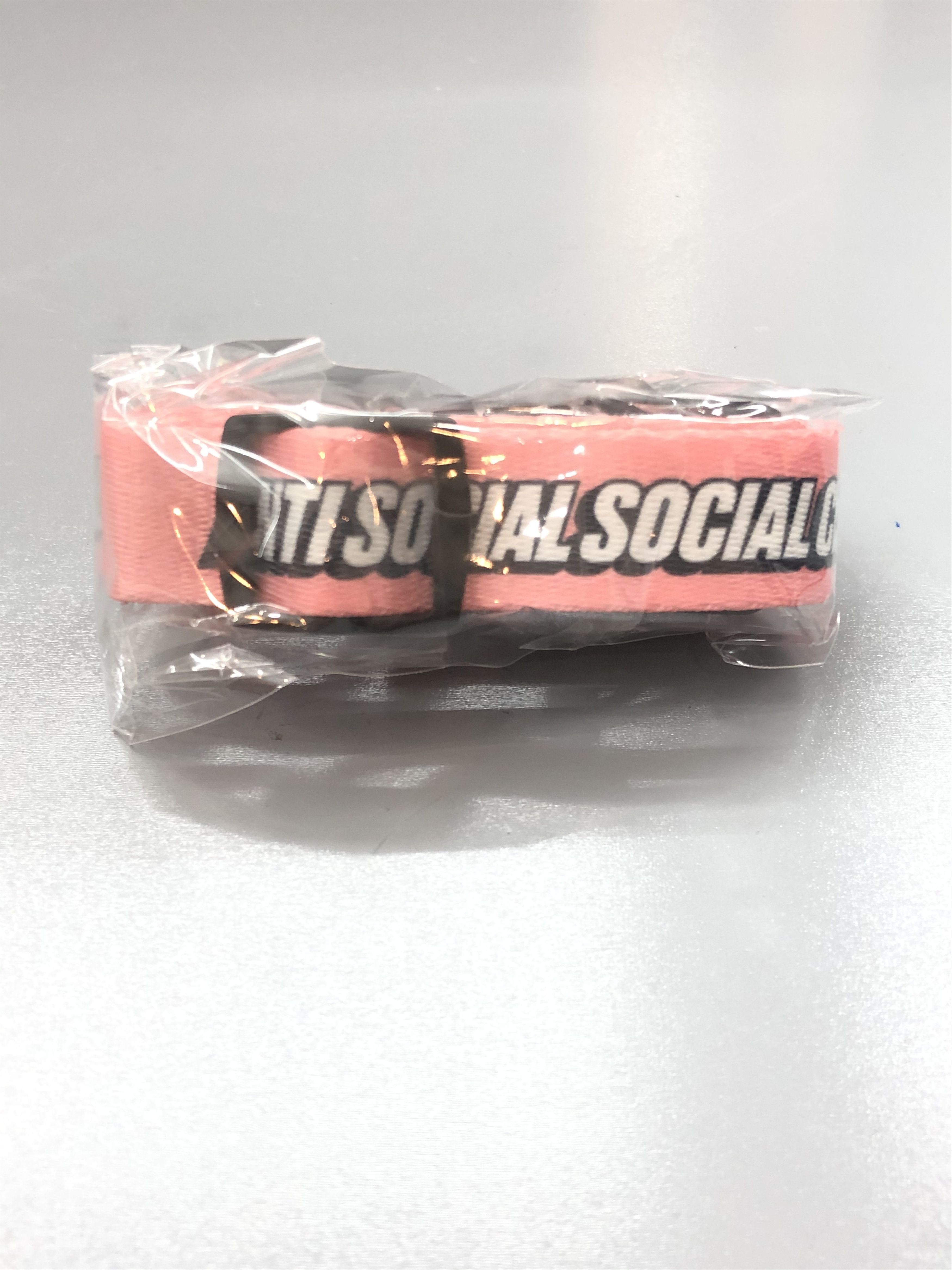 Anti Social Social Club DS ASSC Blocked White Logo VVS Pink Dog Pet Collar BAPE FOG Size ONE SIZE - 3 Thumbnail