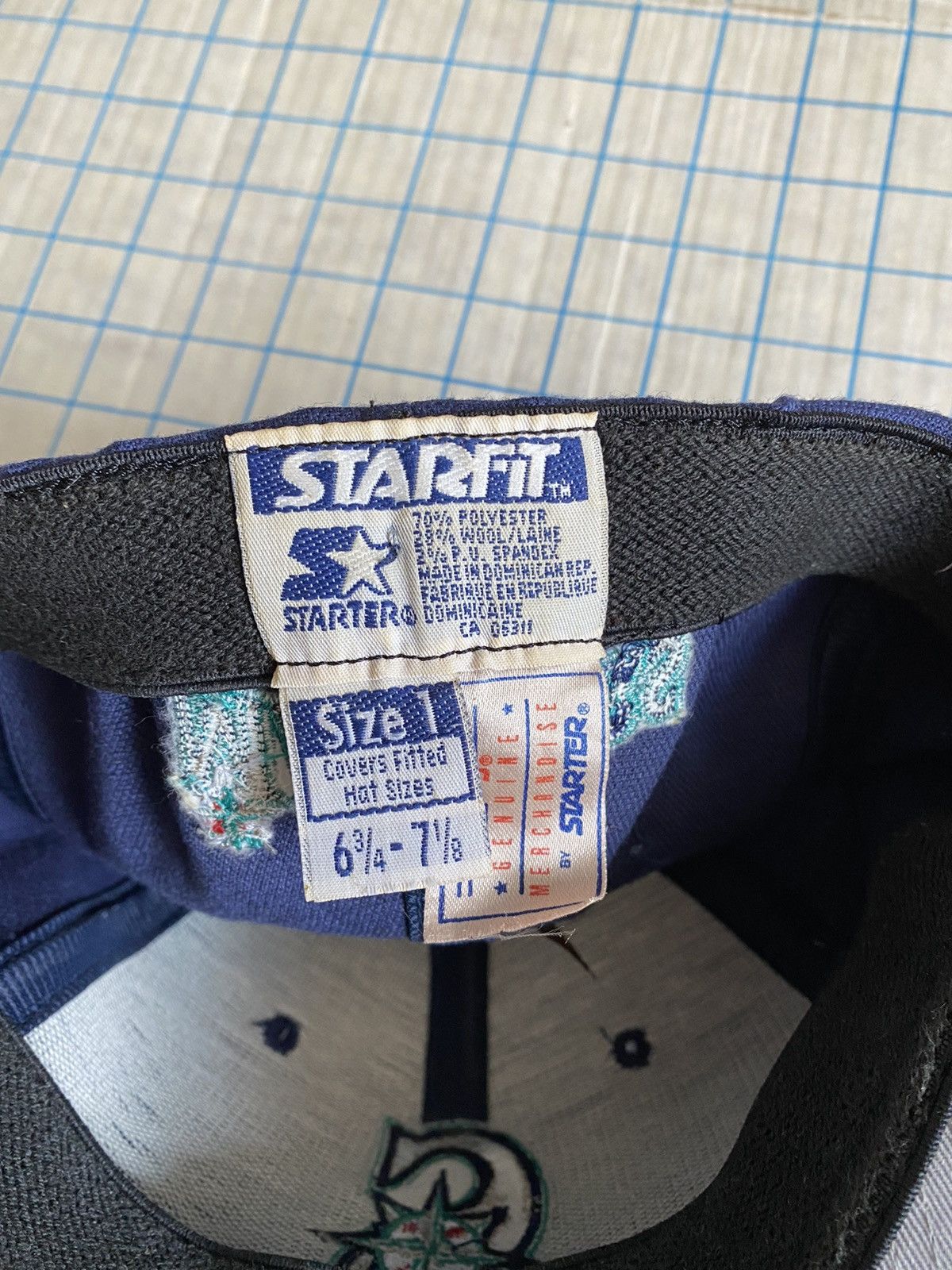 MLB × Starter × Vintage Vintage Starter Seattle Mariners Starfit Flex-Fit Hat Size ONE SIZE - 7 Thumbnail