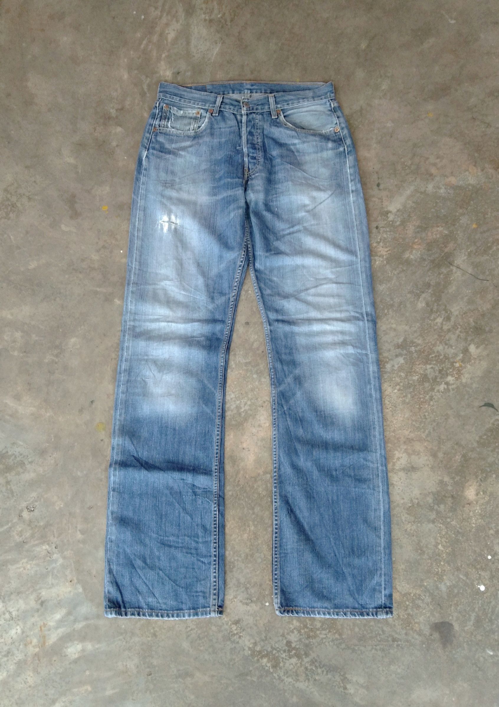 image of Levis x Vintage Levi's 501 Distressed Jeans 32X35 in Blue, Men's