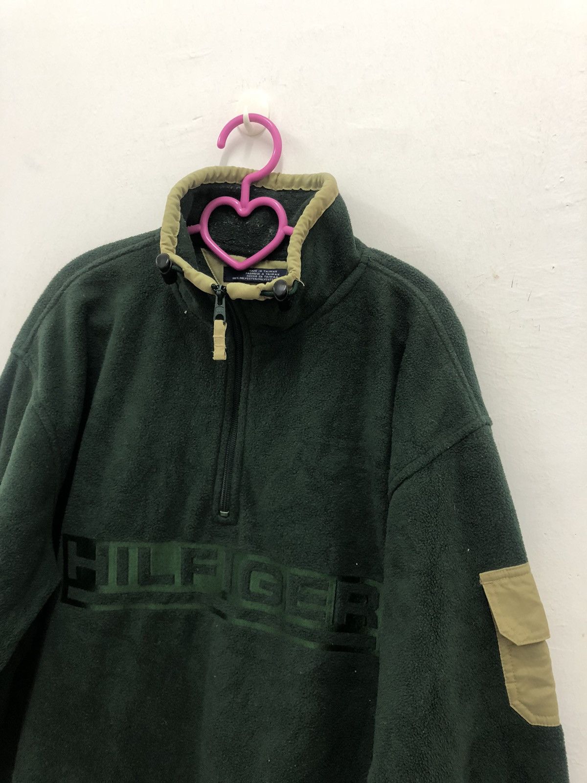 Tommy Hilfiger Rare TOMMY HILFIGER Spell Out Big Logo Fleece Jacket Size US S / EU 44-46 / 1 - 2 Thumbnail