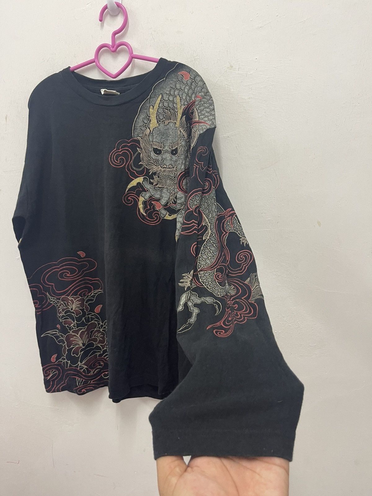 Karakuri Tamashii Vintage STRANGE HEAVEN Sukajan Japan Dragon Full All Over Size US L / EU 52-54 / 3 - 3 Thumbnail