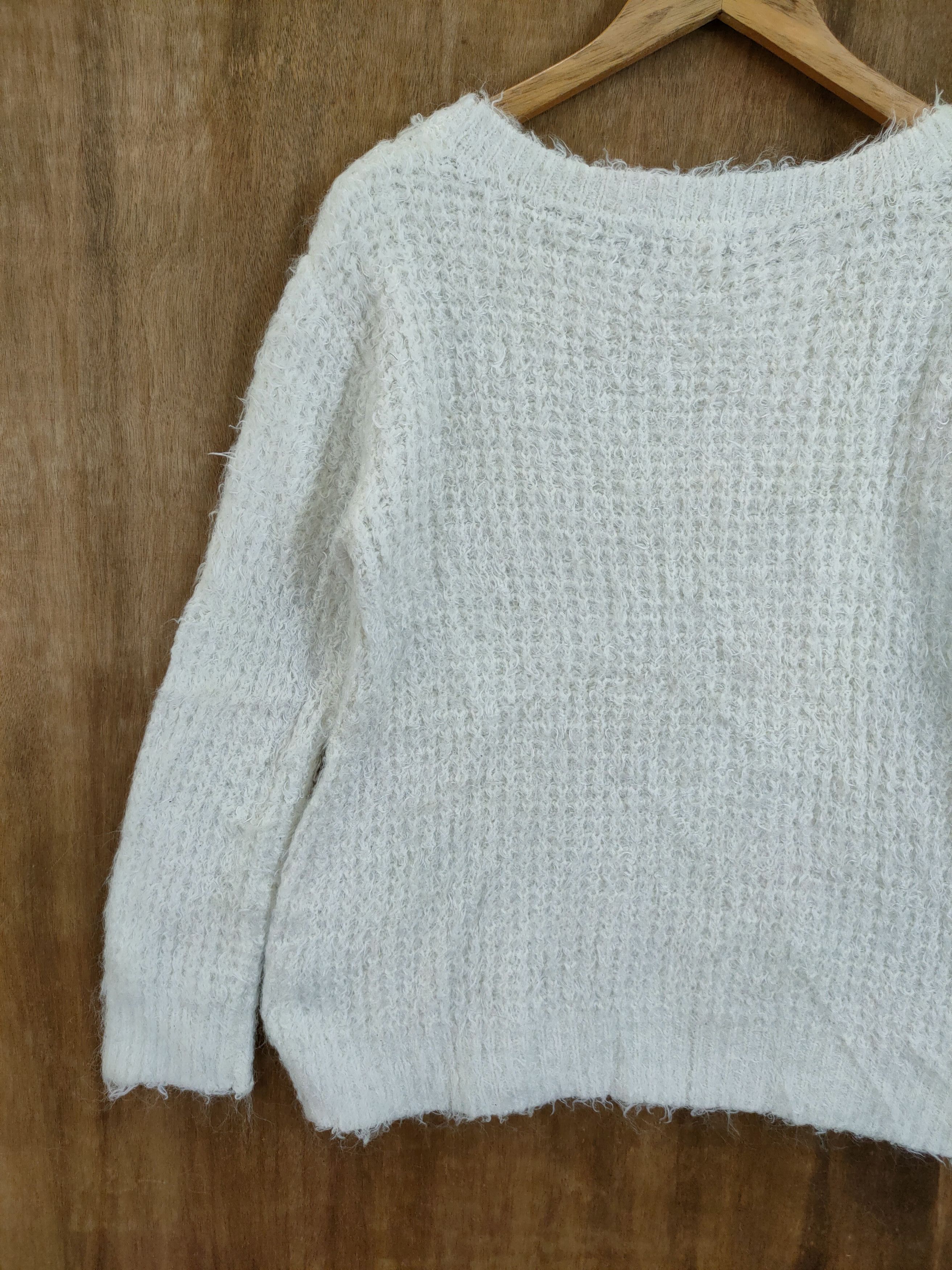 Japanese Brand D Cecil McBee mohair fur shag shaggy knitwear #46-969 Size US S / EU 44-46 / 1 - 12 Thumbnail