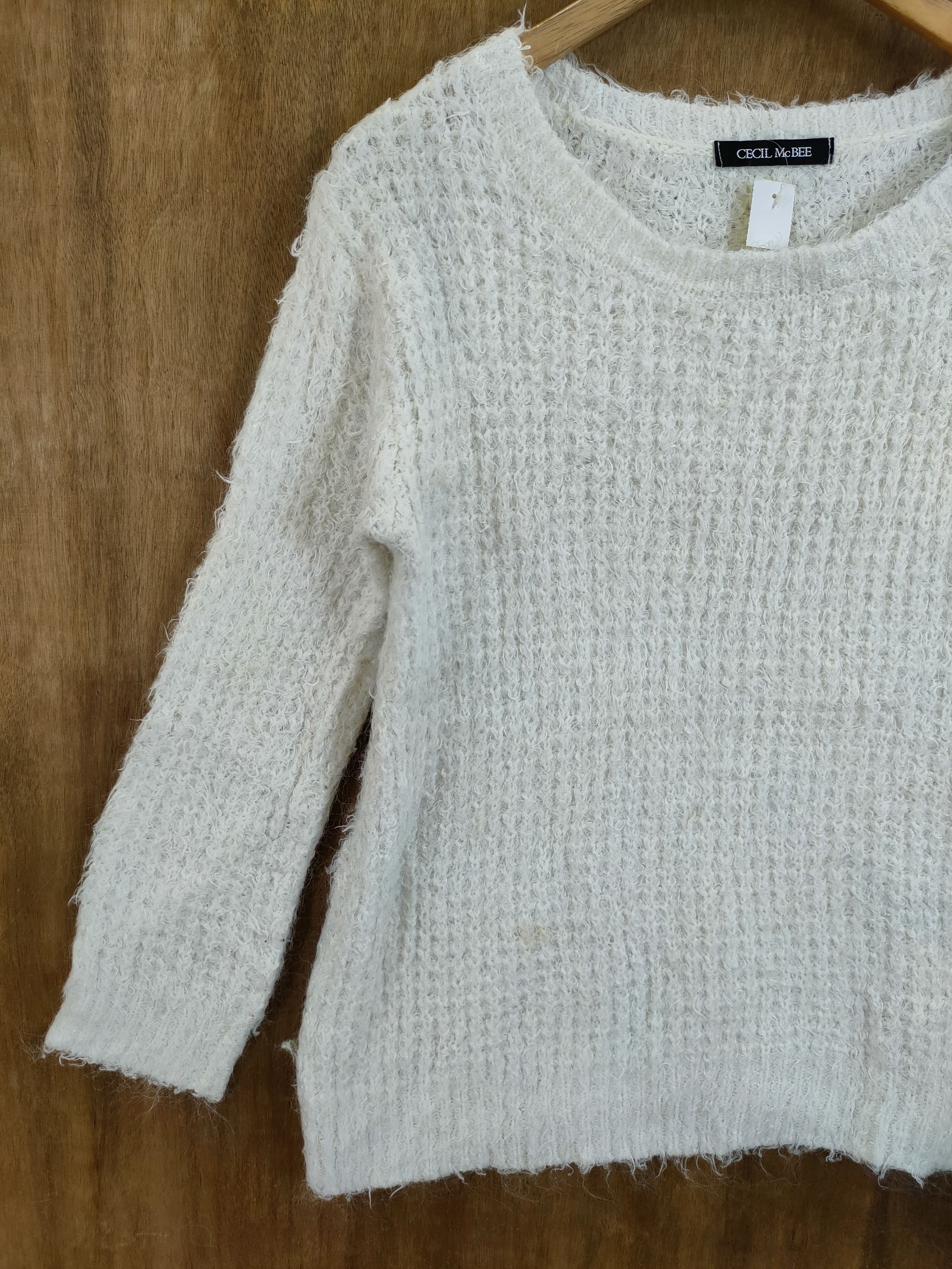 Japanese Brand D Cecil McBee mohair fur shag shaggy knitwear #46-969 Size US S / EU 44-46 / 1 - 2 Thumbnail