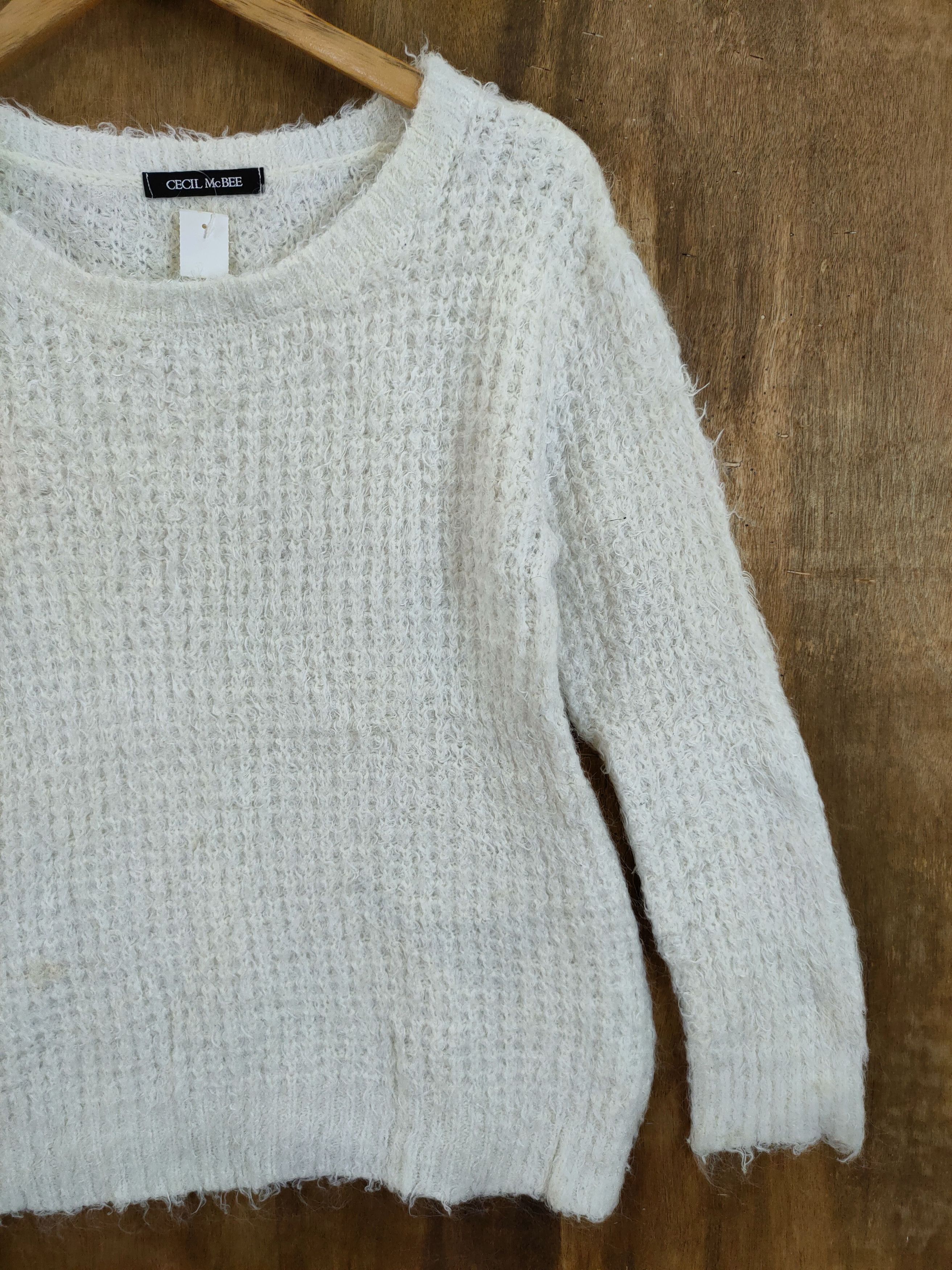 Japanese Brand D Cecil McBee mohair fur shag shaggy knitwear #46-969 Size US S / EU 44-46 / 1 - 3 Thumbnail
