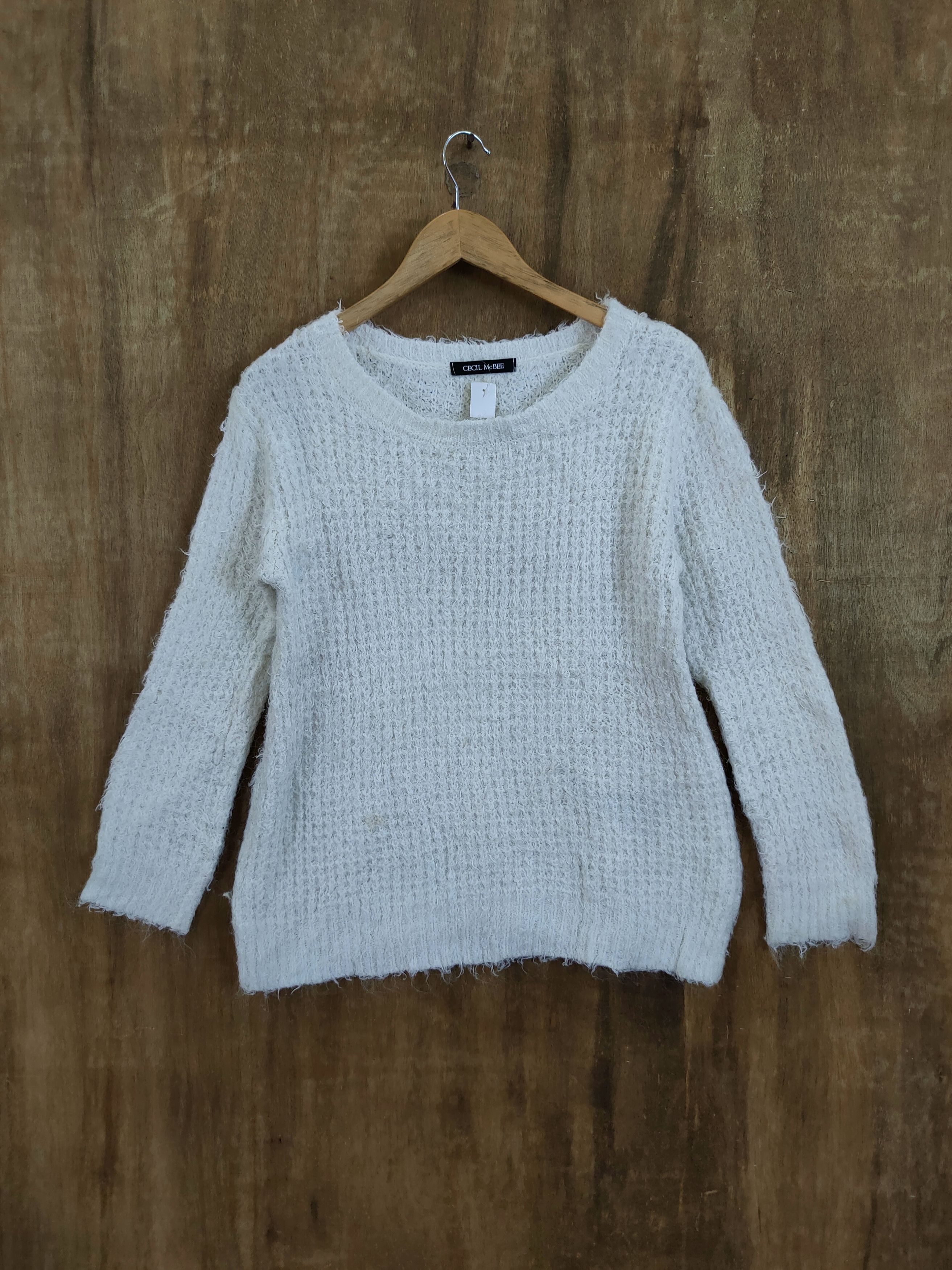Japanese Brand D Cecil McBee mohair fur shag shaggy knitwear #46-969 Size US S / EU 44-46 / 1 - 1 Thumbnail