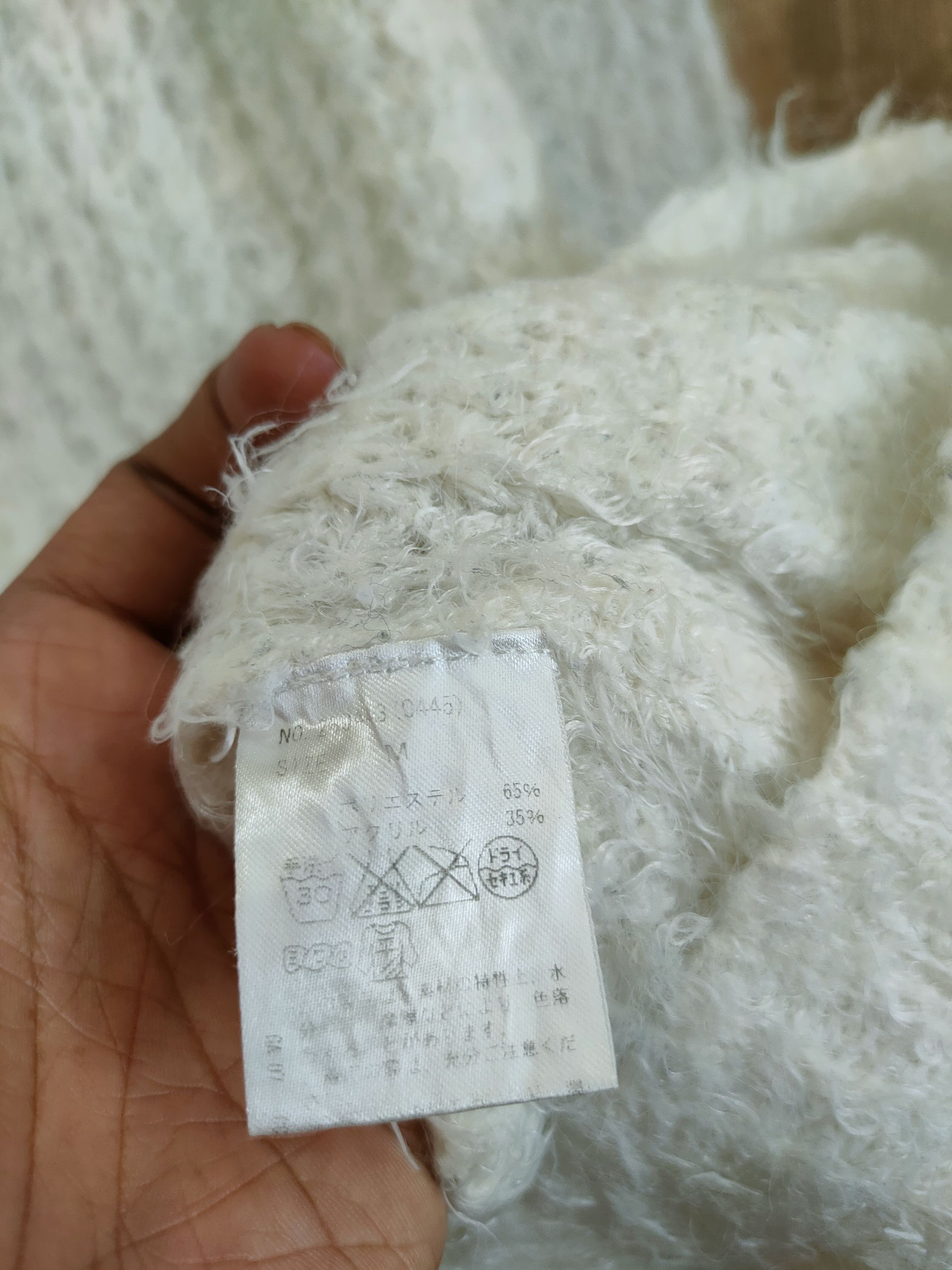 Japanese Brand D Cecil McBee mohair fur shag shaggy knitwear #46-969 Size US S / EU 44-46 / 1 - 9 Thumbnail