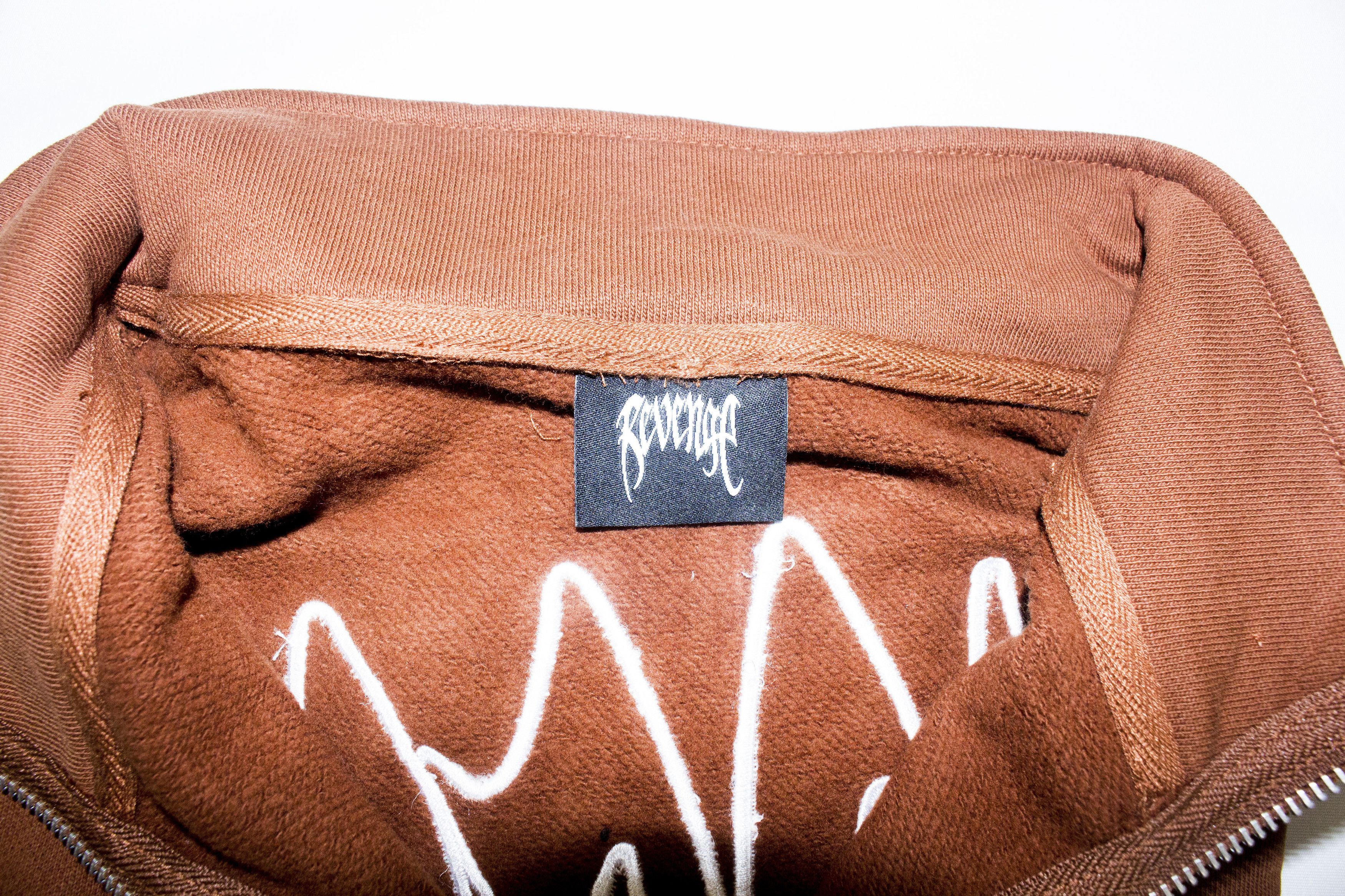 Revenge Revenge Embroidered Zip Up Sweater Brown Medium Size US M / EU 48-50 / 2 - 5 Thumbnail