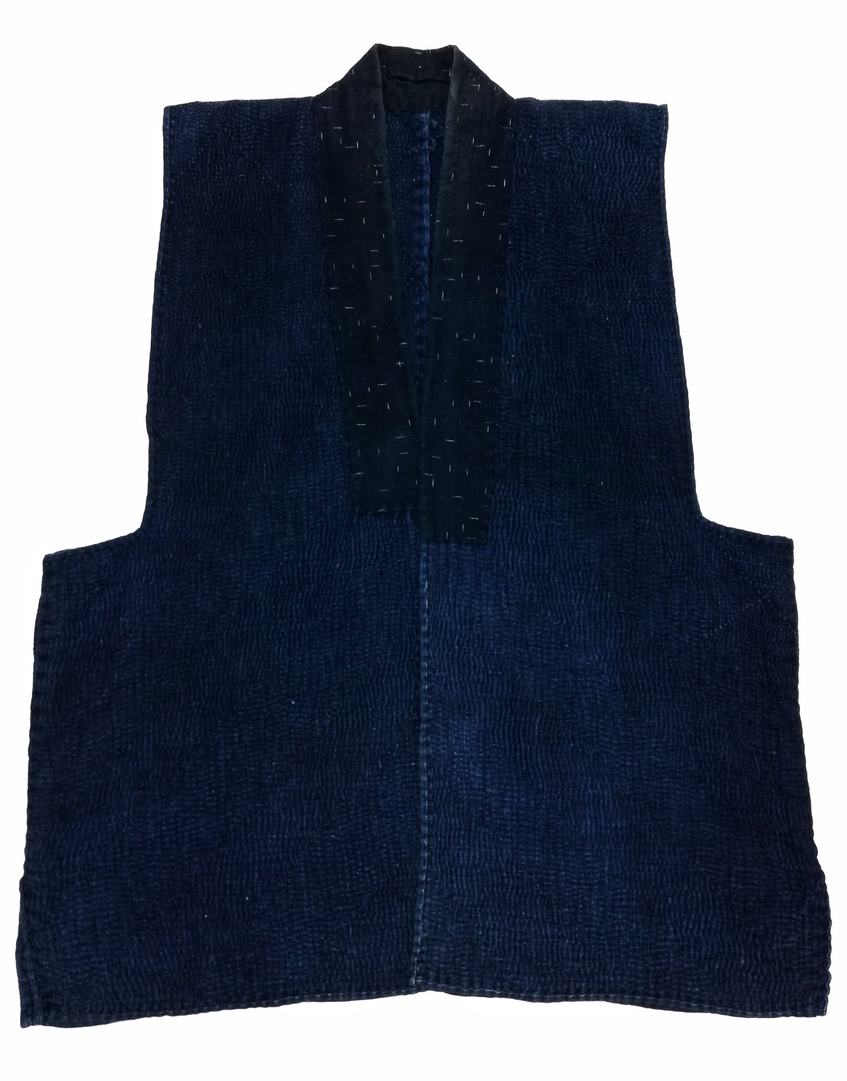 Indigo × Japanese Brand 🔥Noragi Sashiko Boro Kimono Kasuri Aizome Antique Snow🔥 Size US M / EU 48-50 / 2 - 2 Thumbnail