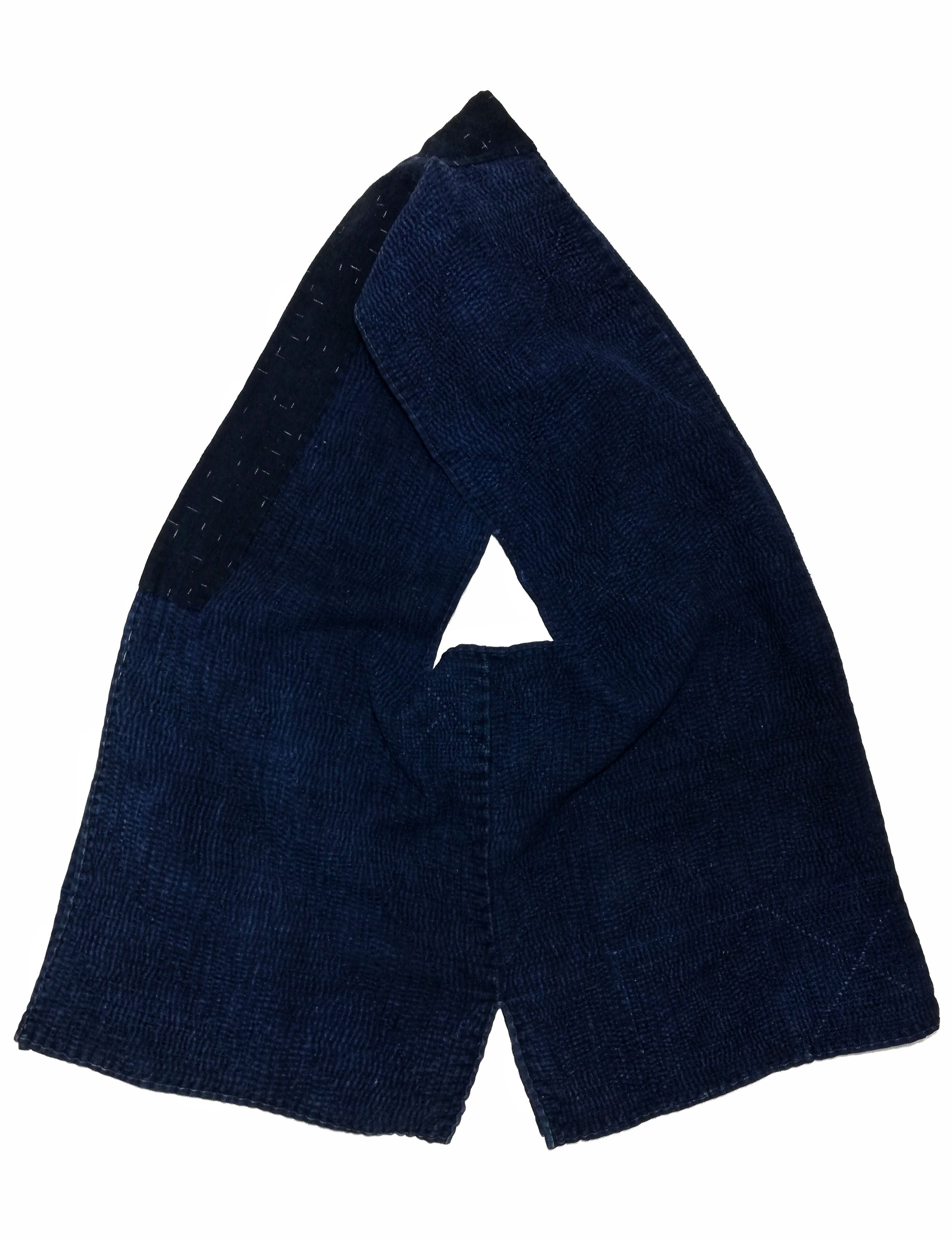 Indigo × Japanese Brand 🔥Noragi Sashiko Boro Kimono Kasuri Aizome Antique Snow🔥 Size US M / EU 48-50 / 2 - 10 Thumbnail