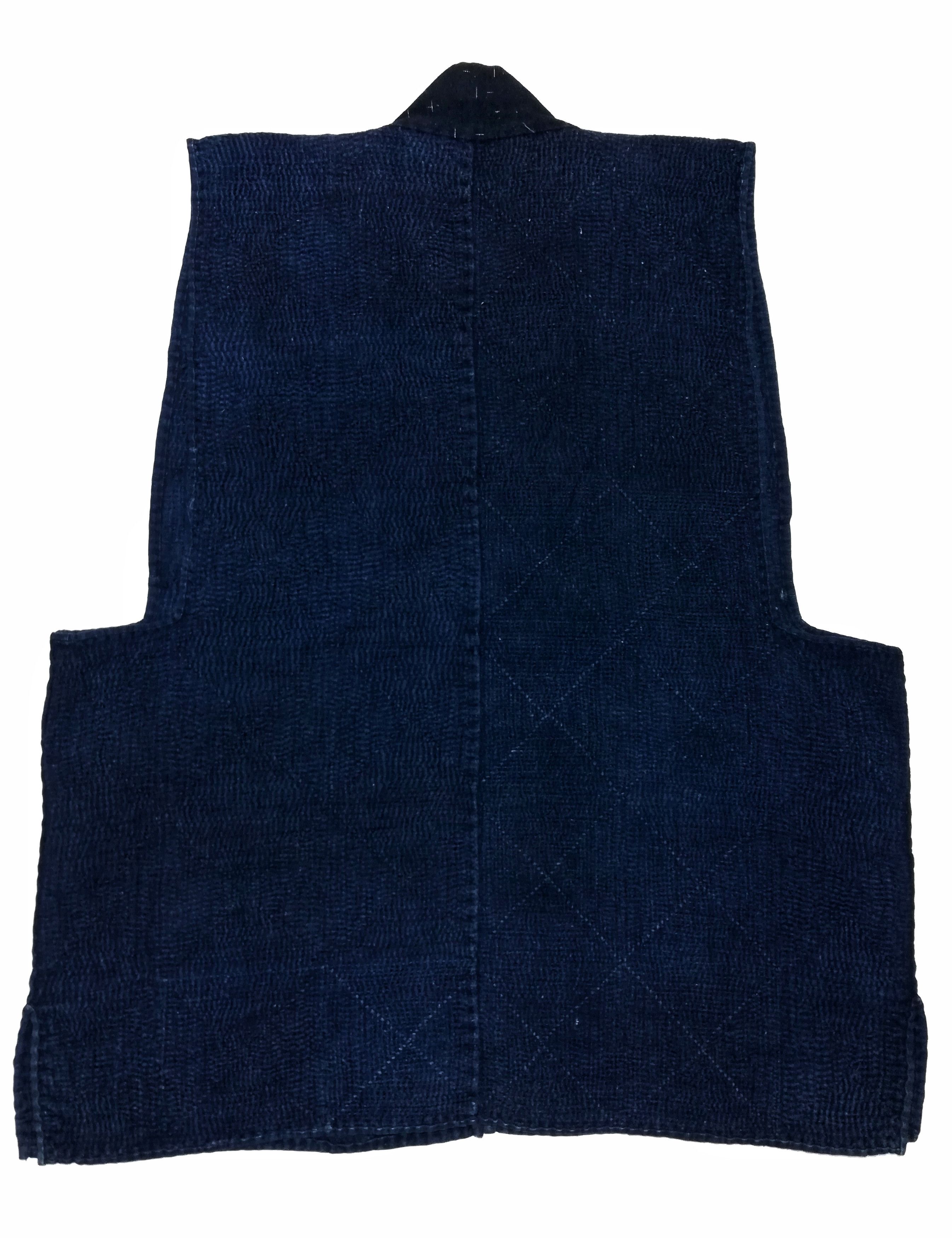 Indigo × Japanese Brand 🔥Noragi Sashiko Boro Kimono Kasuri Aizome Antique Snow🔥 Size US M / EU 48-50 / 2 - 11 Thumbnail