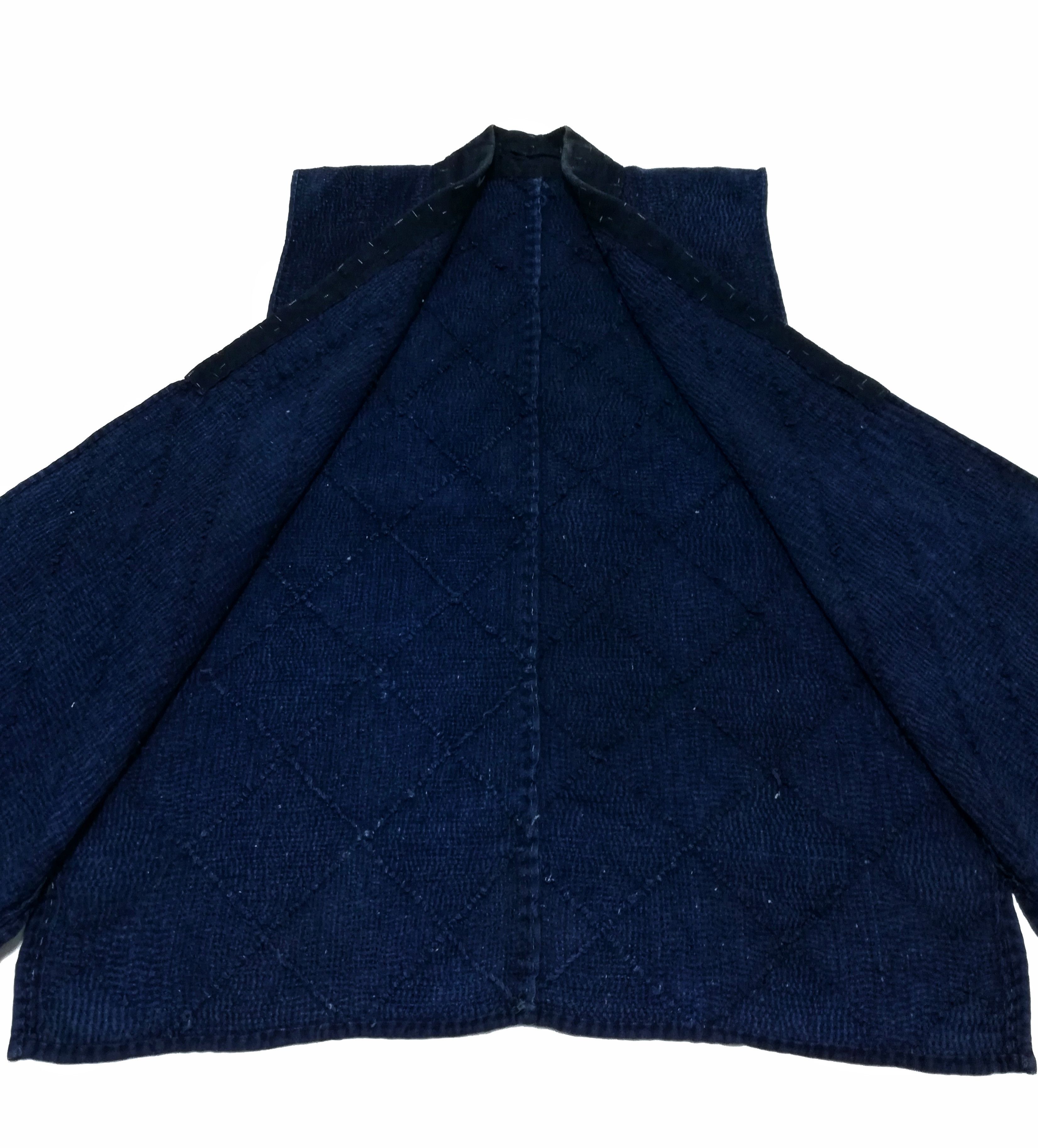 Indigo × Japanese Brand 🔥Noragi Sashiko Boro Kimono Kasuri Aizome Antique Snow🔥 Size US M / EU 48-50 / 2 - 8 Thumbnail