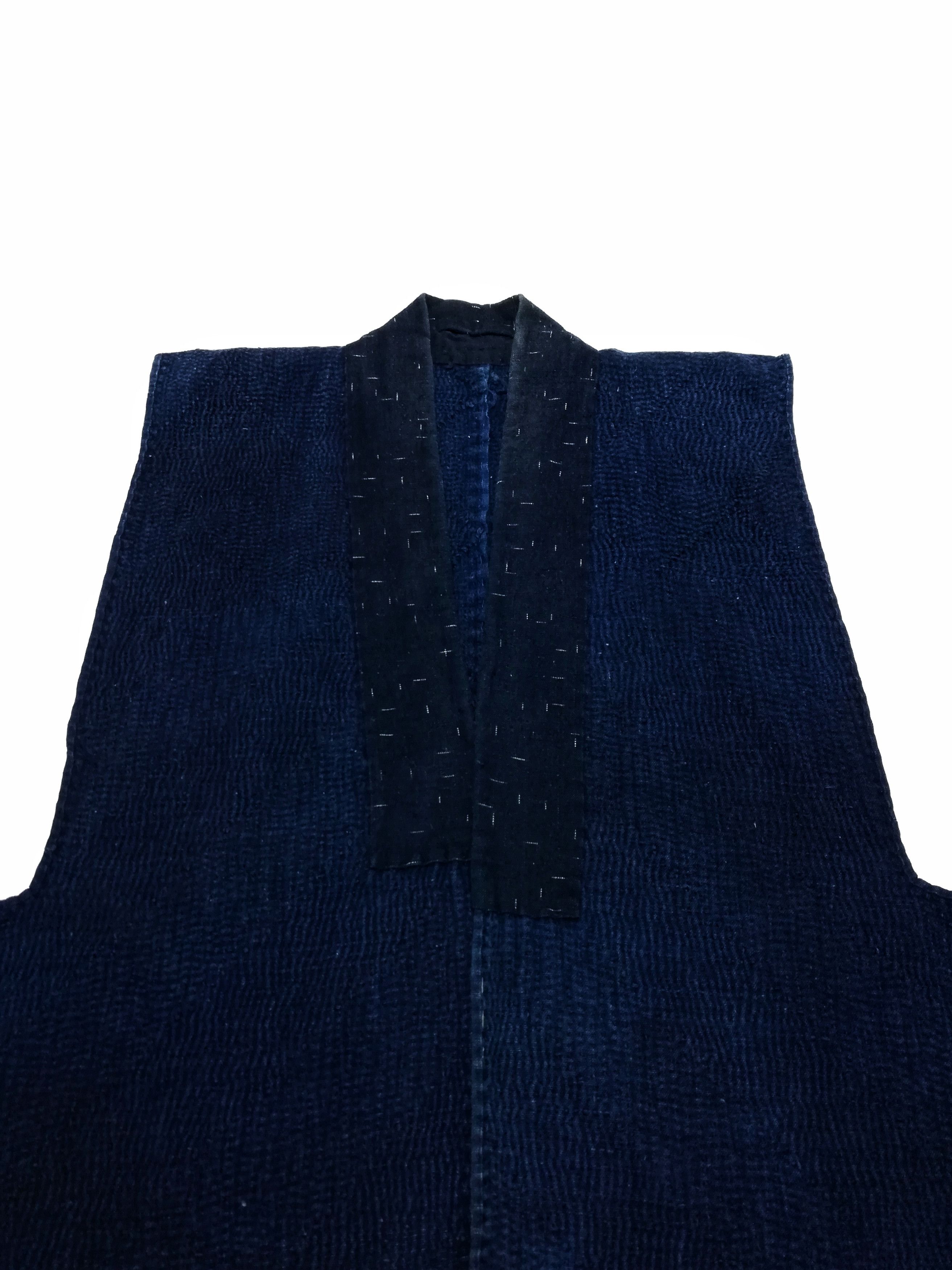 Indigo × Japanese Brand 🔥Noragi Sashiko Boro Kimono Kasuri Aizome Antique Snow🔥 Size US M / EU 48-50 / 2 - 3 Thumbnail