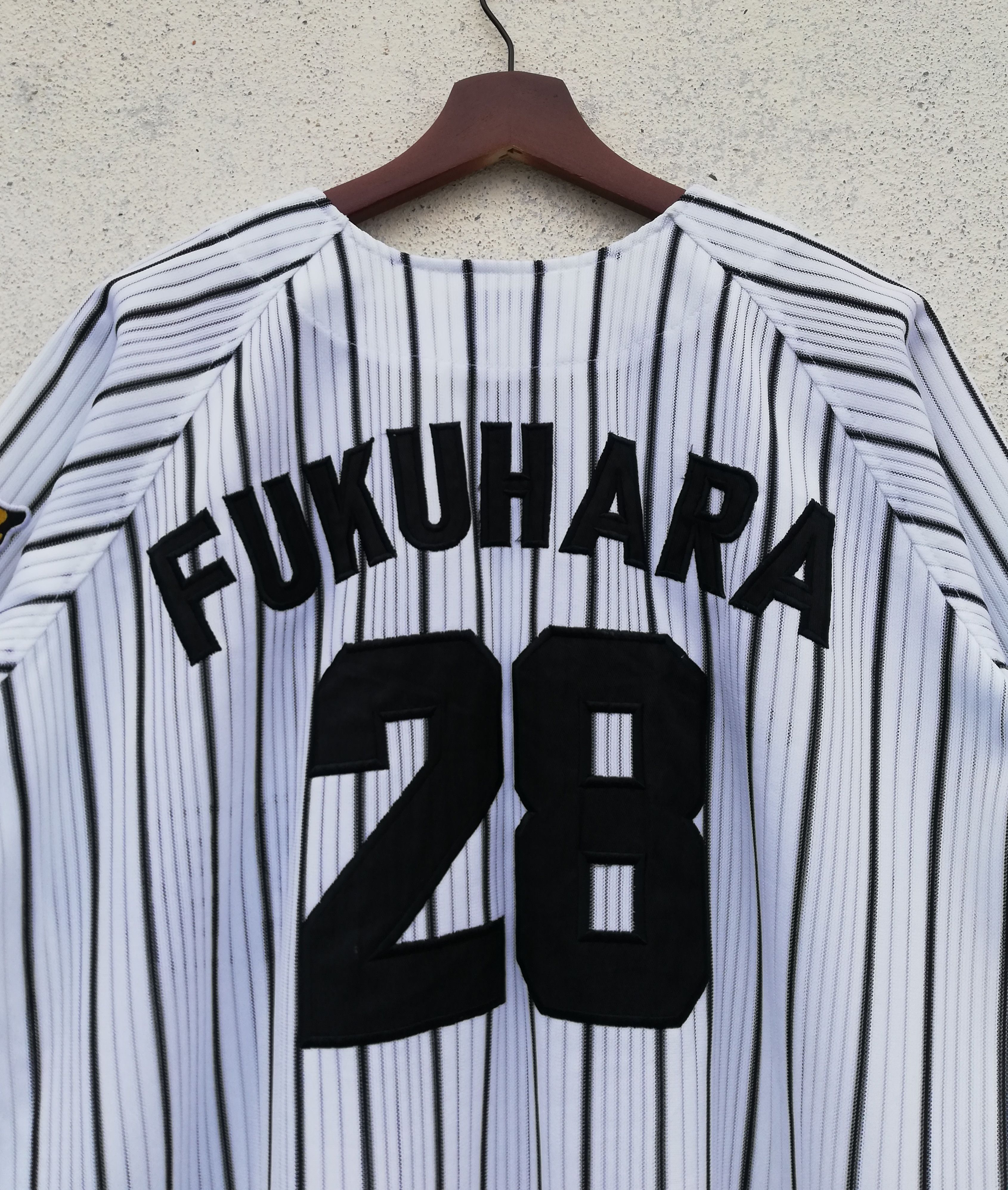 Japanese Brand × MLB 🔥Hanshin Tigers Baseball Jersey Norihiro Fukuhara 28🔥 Size US L / EU 52-54 / 3 - 8 Thumbnail