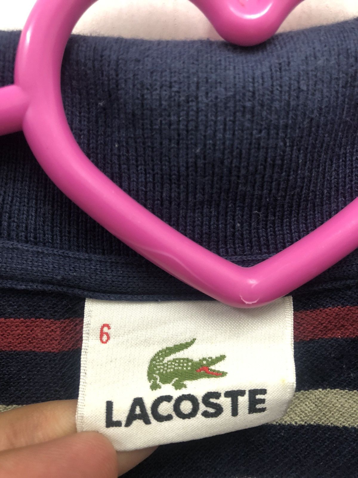 Lacoste Rare 90s Vintage LACOSTE Striped Long Sleeve Polo Shirt Size US M / EU 48-50 / 2 - 3 Thumbnail
