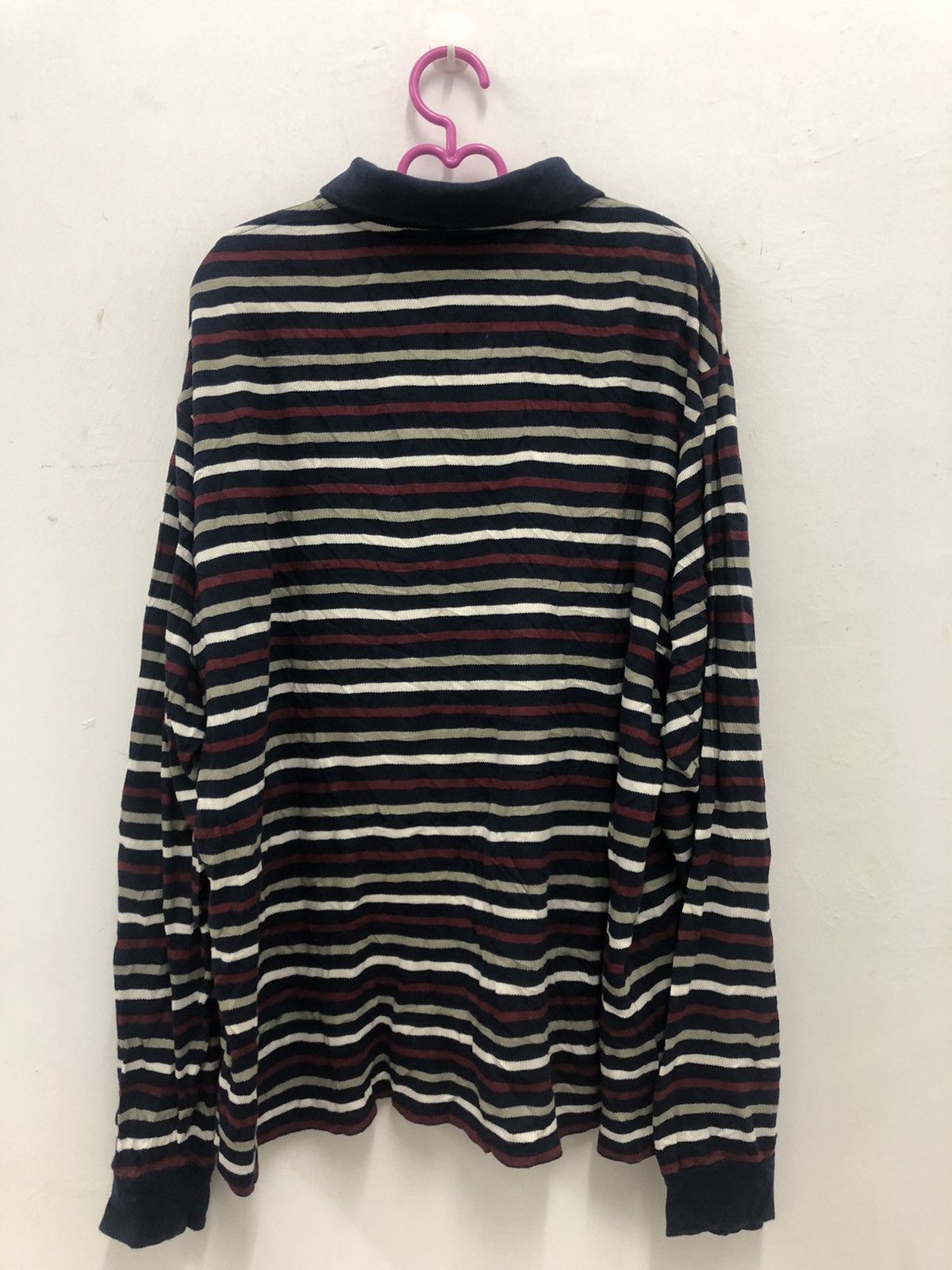 Lacoste Rare 90s Vintage LACOSTE Striped Long Sleeve Polo Shirt Size US M / EU 48-50 / 2 - 4 Thumbnail