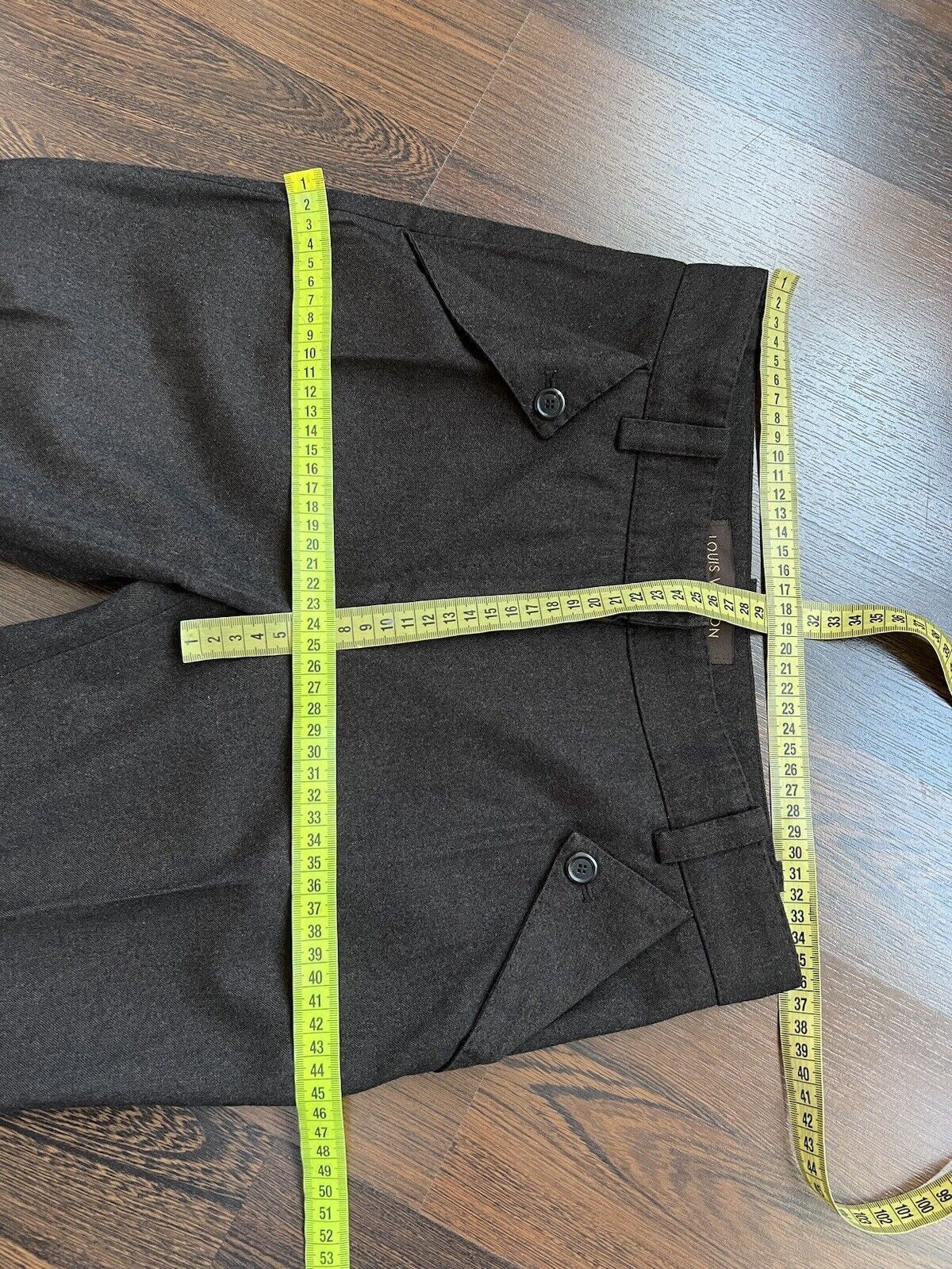Louis Vuitton Louis Vuitton Pants Trousers Womens Wool Brown Size 36/XS Size 27" / US 4 / IT 40 - 10 Thumbnail