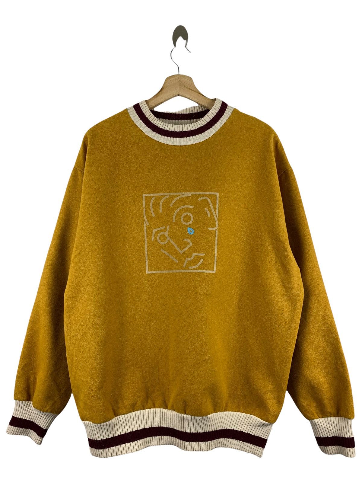 Blacksmith × Vintage BLACK SMITH APPAREL SAD MAN SWEATER Size US L / EU 52-54 / 3 - 1 Thumbnail