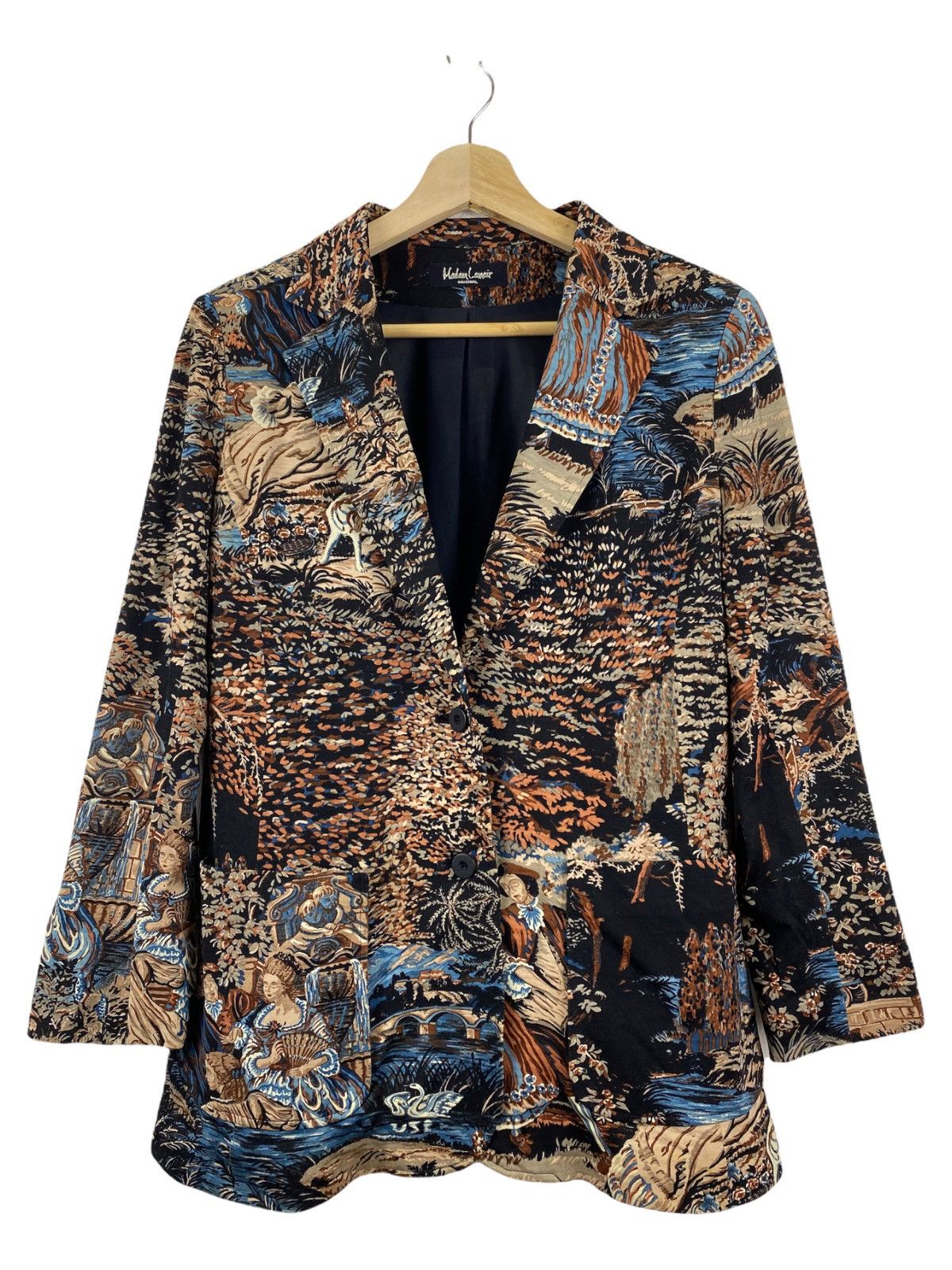 image of Vintage Madam Lamair Printed Jacket Nice Design, Men's (Size Small)