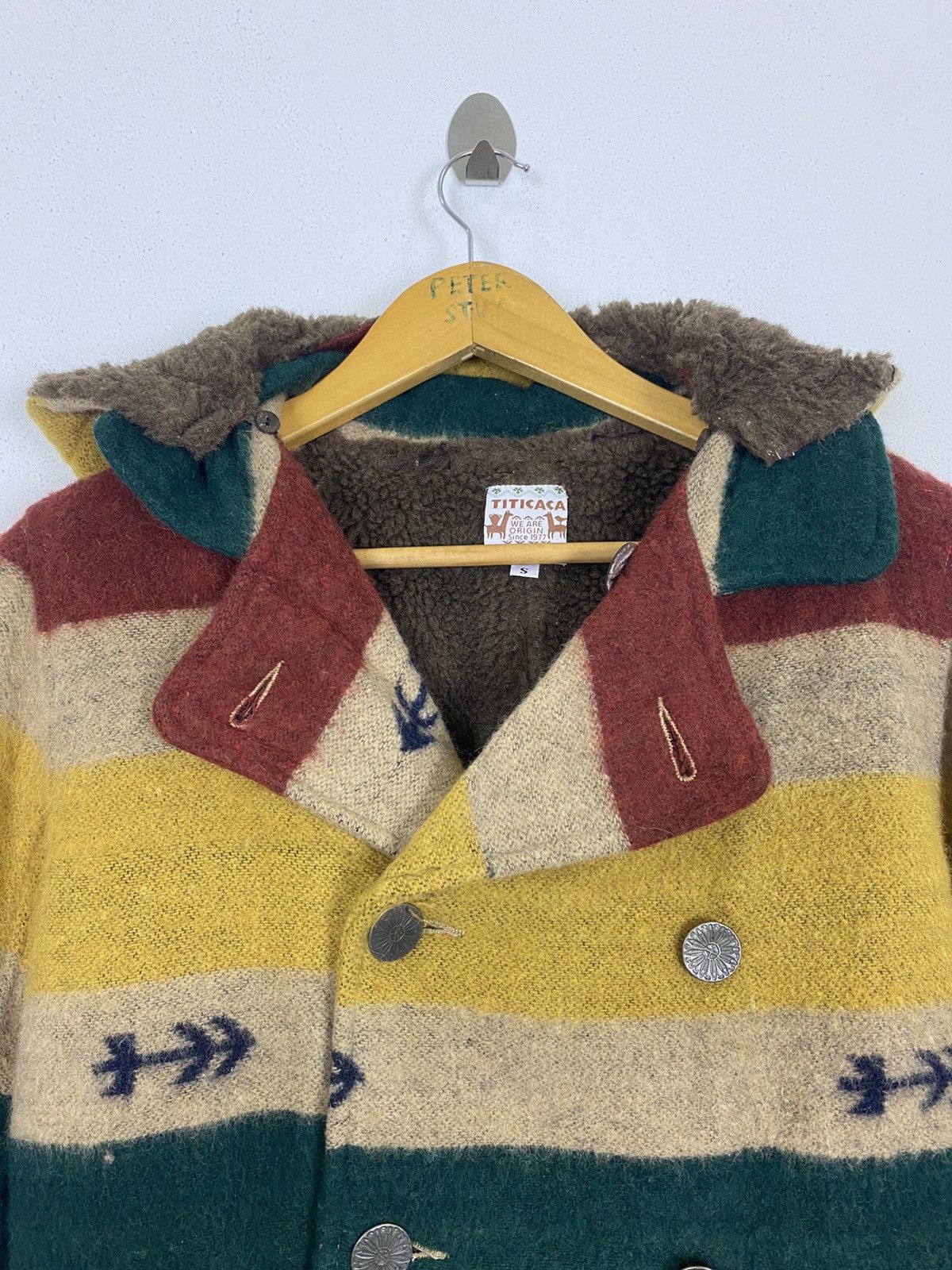Japanese Brand TITICACA PEA COAT HODDIES FLEECE INSIDE NICE DESIGN-GK118 Size US S / EU 44-46 / 1 - 6 Thumbnail