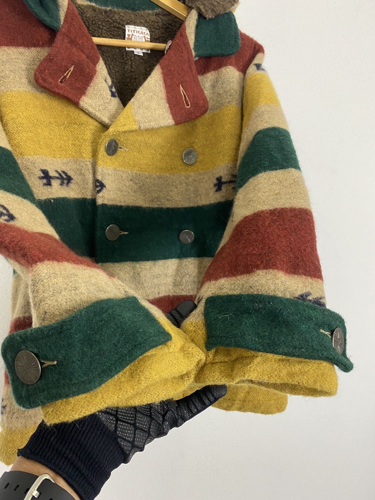 Japanese Brand TITICACA PEA COAT HODDIES FLEECE INSIDE NICE DESIGN-GK118 Size US S / EU 44-46 / 1 - 8 Thumbnail