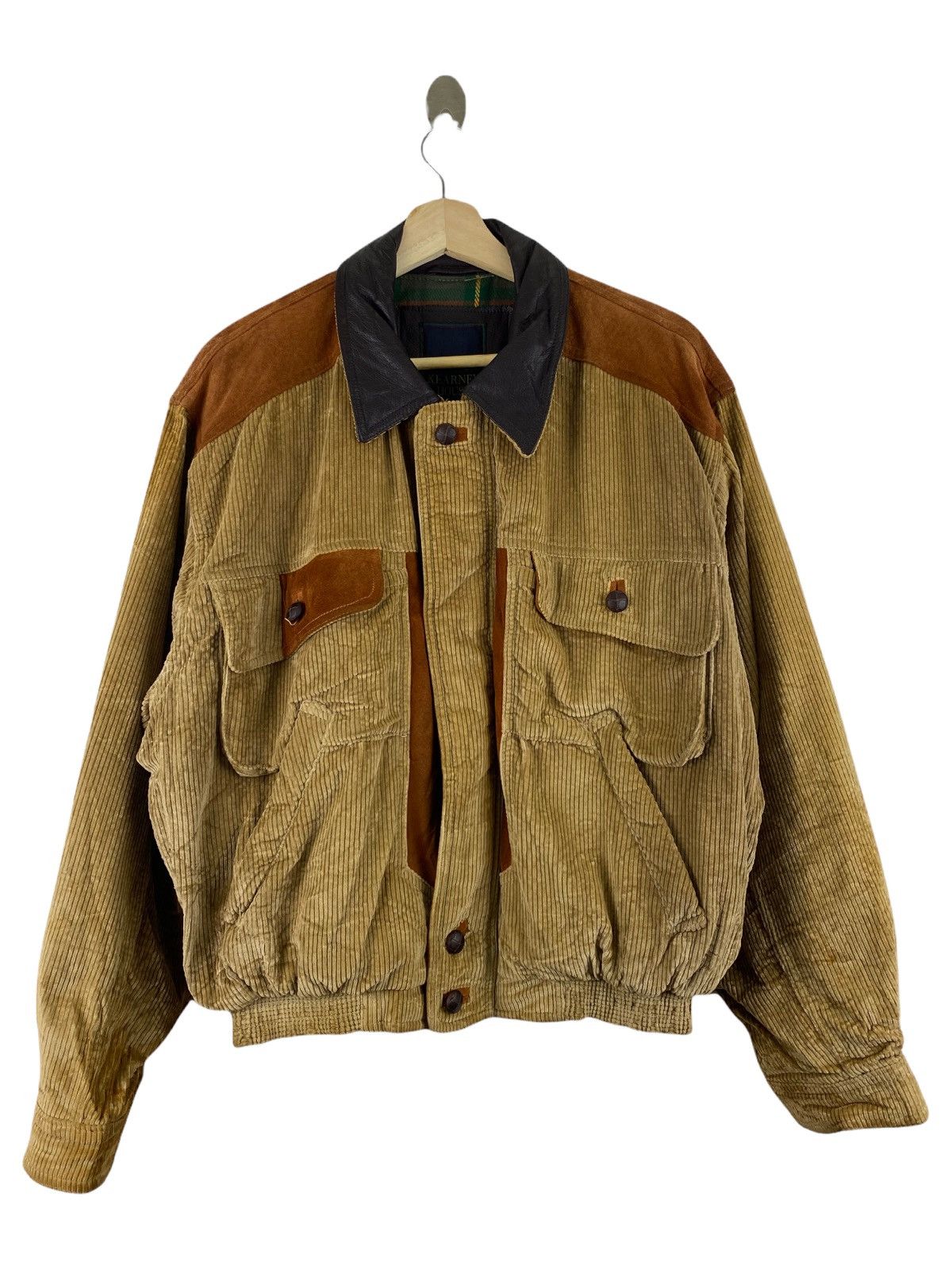 image of Heritage x Vintage Kearny House Corduroy Leather Collar Jacket in Brown, Men's (Size Medium)