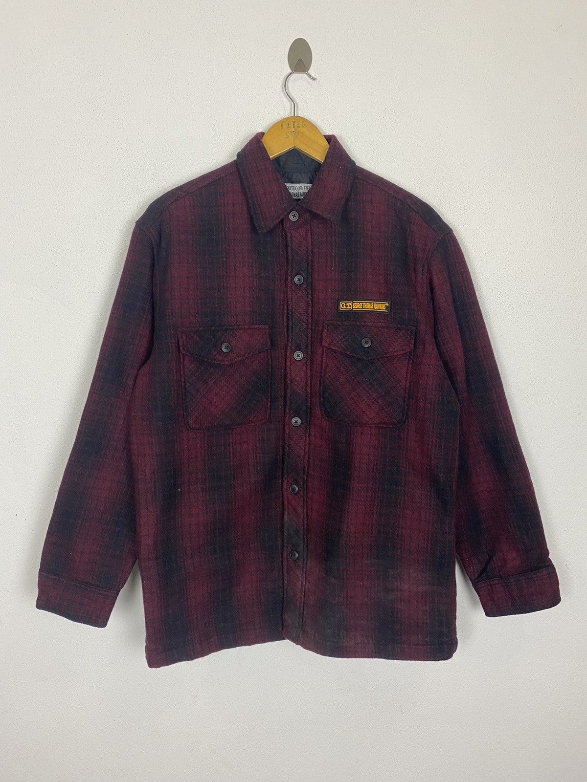 Flannel × Japanese Brand GEORGE THOMAS HAWKINS FLANNEL WOOL JACKET -GK125 Size US M / EU 48-50 / 2 - 2 Thumbnail