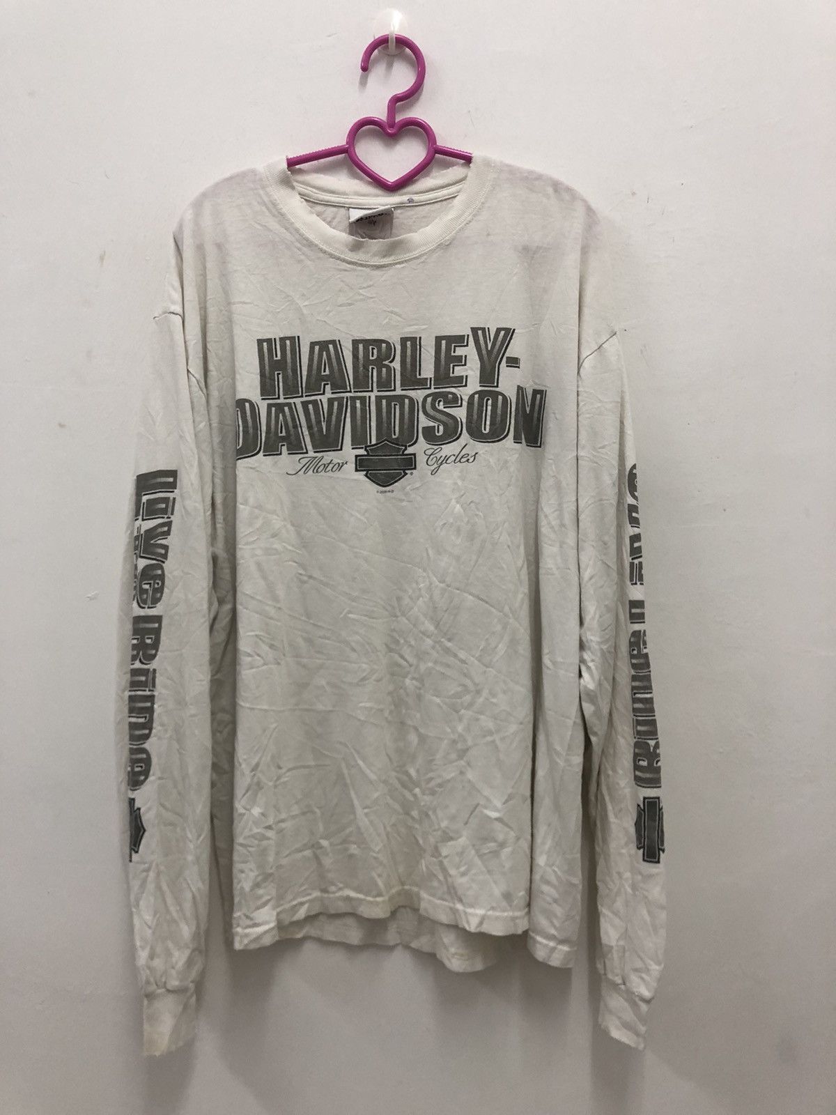 Harley Davidson Vintage HARLEY DAVIDSON Motorcycle Spell Out Tee Size US L / EU 52-54 / 3 - 1 Thumbnail