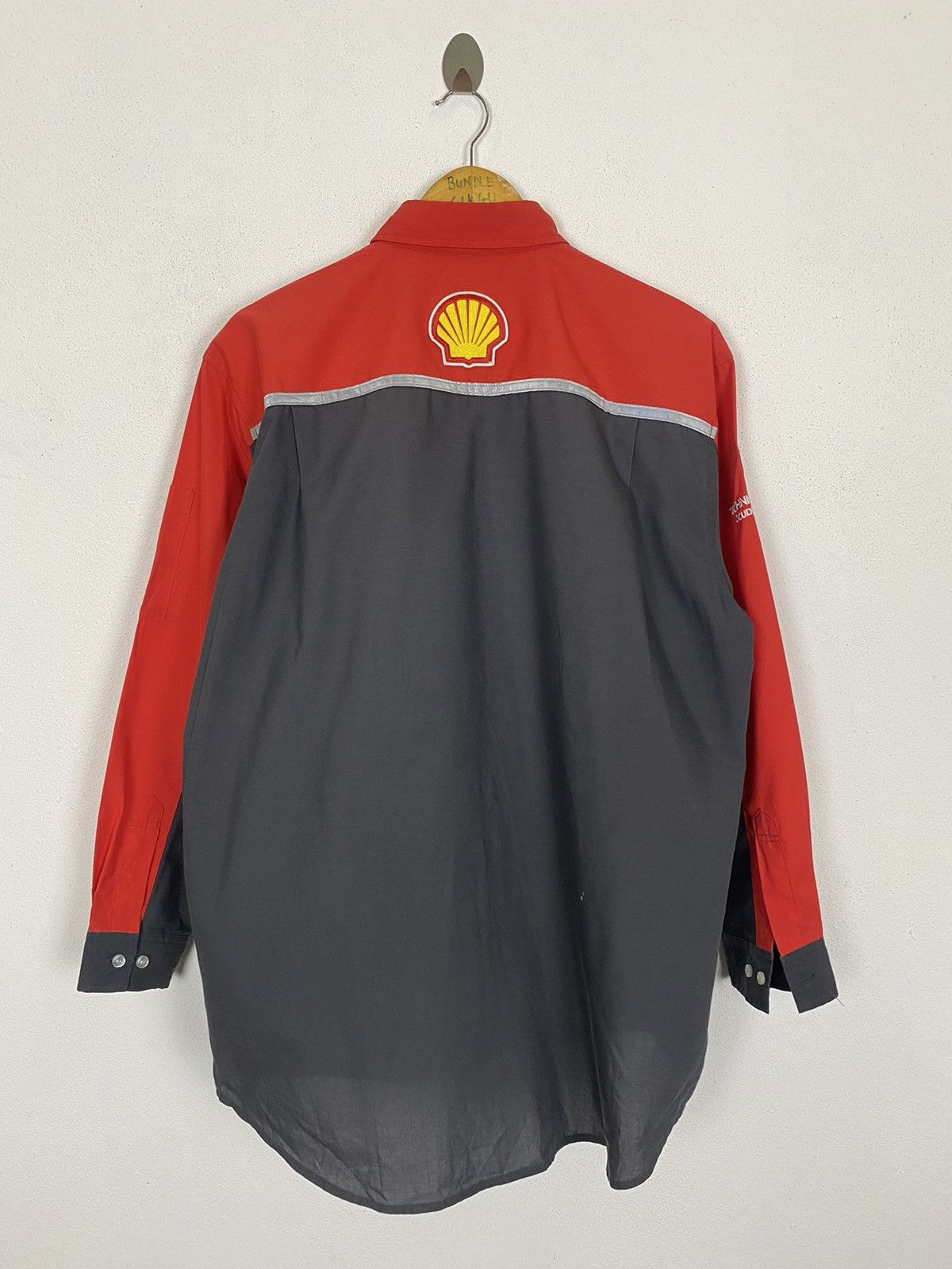 Ferrari × Vintage VINTAGE SHELL HELIX x FERRARI WORKER SHIRT-GK123 Size US L / EU 52-54 / 3 - 3 Thumbnail