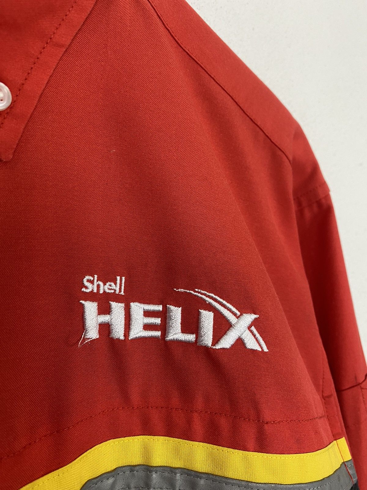 Ferrari × Vintage VINTAGE SHELL HELIX x FERRARI WORKER SHIRT-GK123 Size US L / EU 52-54 / 3 - 6 Thumbnail