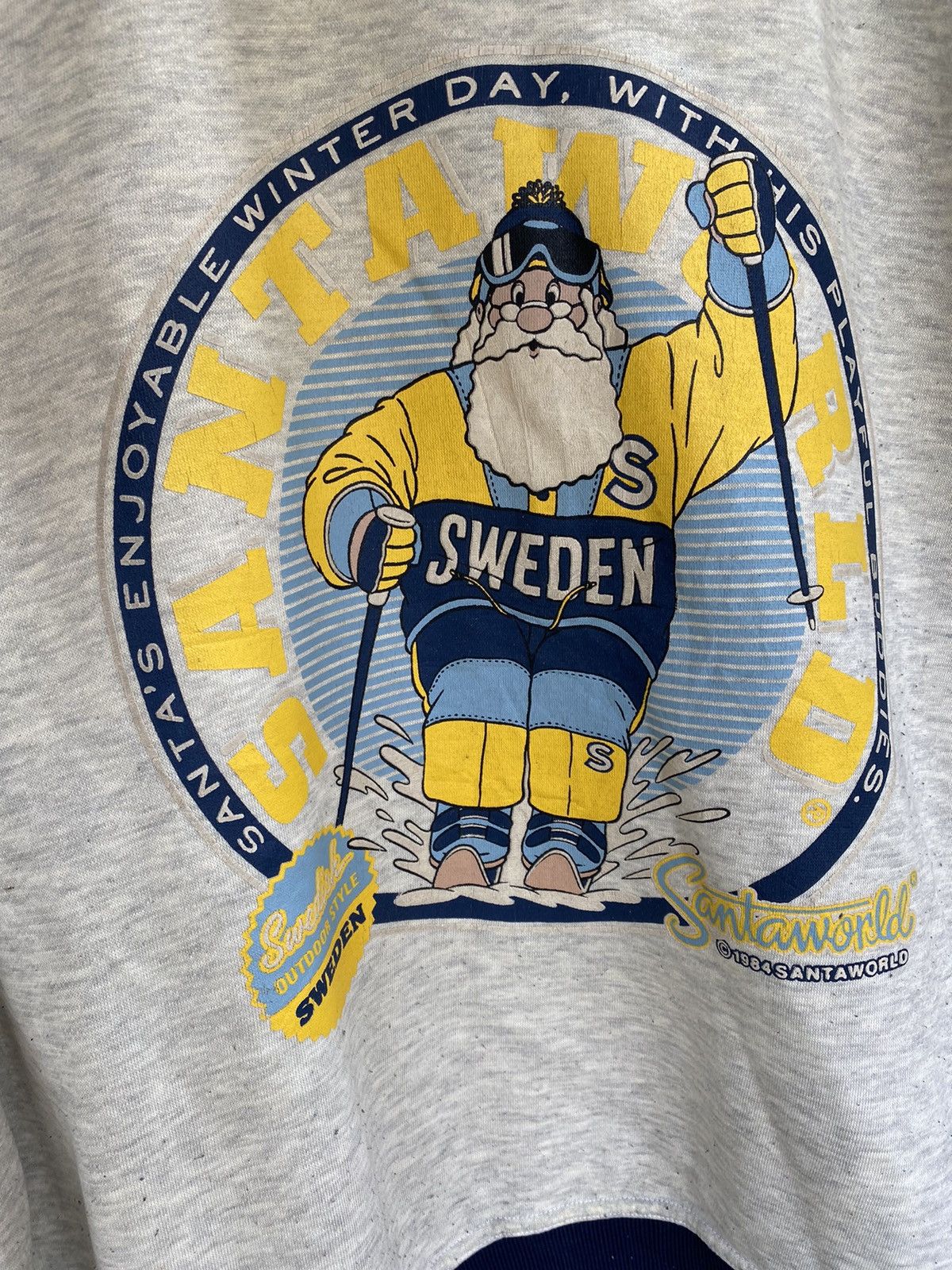 Vintage 1984 VINTAGE SANTAWORLD SWEDEN SKI PHOTO SWEATER Size US L / EU 52-54 / 3 - 2 Thumbnail