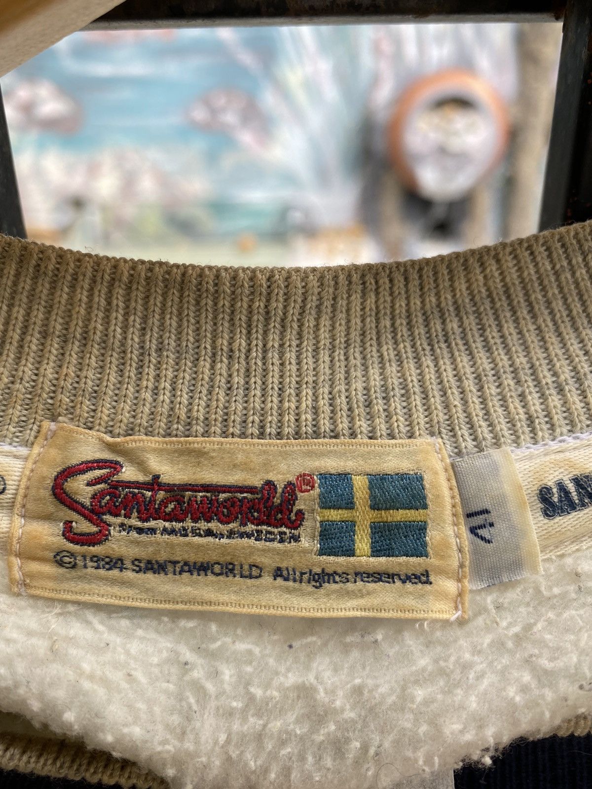 Vintage 1984 VINTAGE SANTAWORLD SWEDEN SKI PHOTO SWEATER Size US L / EU 52-54 / 3 - 5 Thumbnail