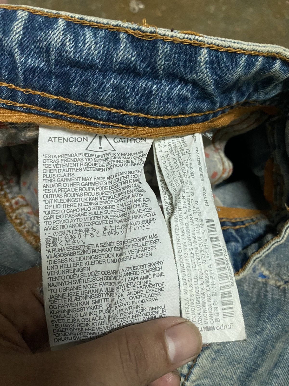 Denime × Zara ZARA MEN DISTRESSED DENIM Size US 34 / EU 50 - 14 Thumbnail