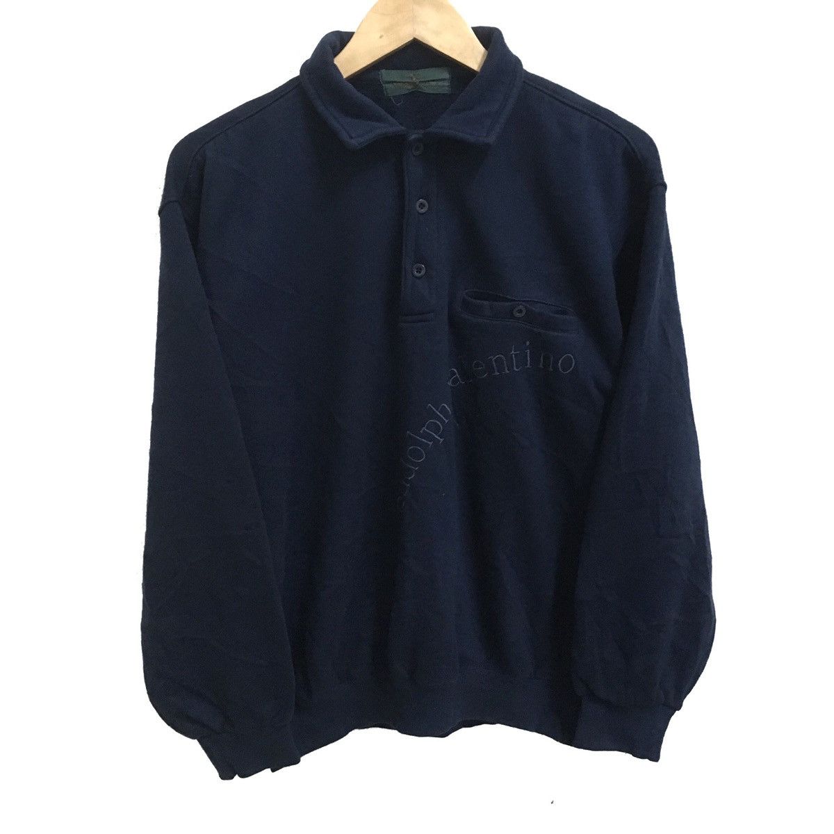 Vintage VINTAGE RUDOLPH VALENTINO BIG LOGO POLOS SWEATSHIRT PULLOVER Size US M / EU 48-50 / 2 - 1 Thumbnail